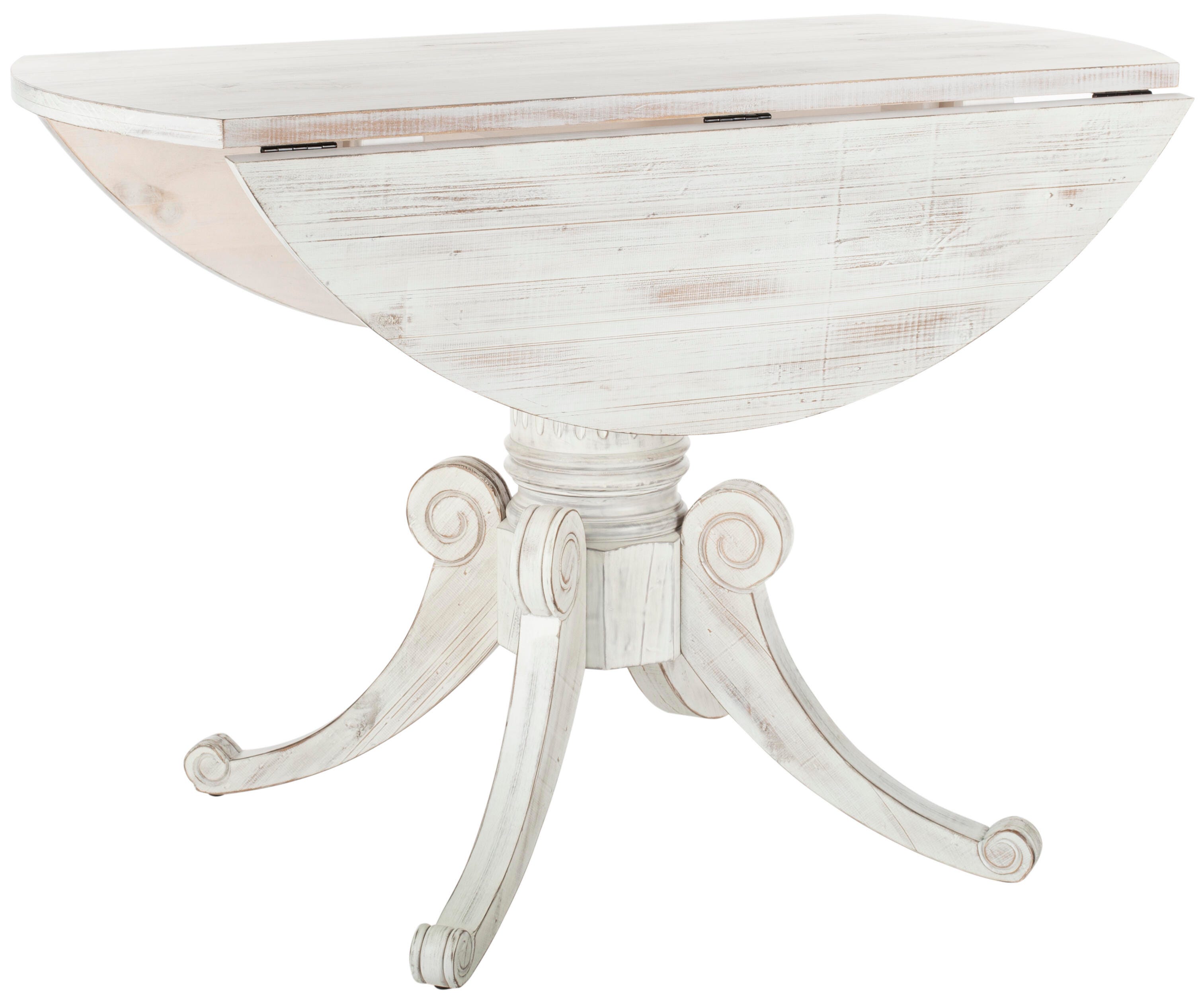 Clarity Drop Leaf Dining Table, Antique White, large