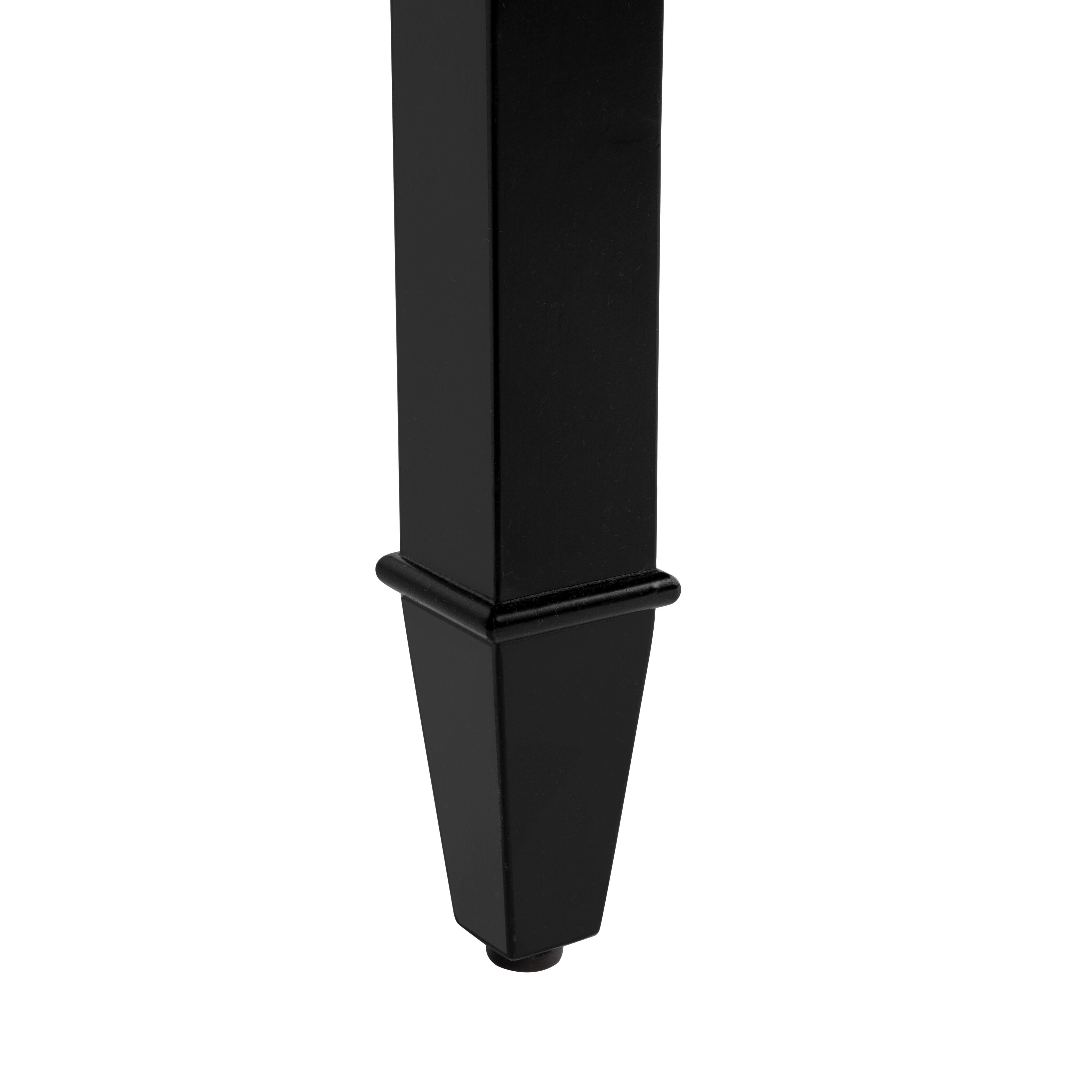 Carrie Black Rectangular Dining Table, Black, large