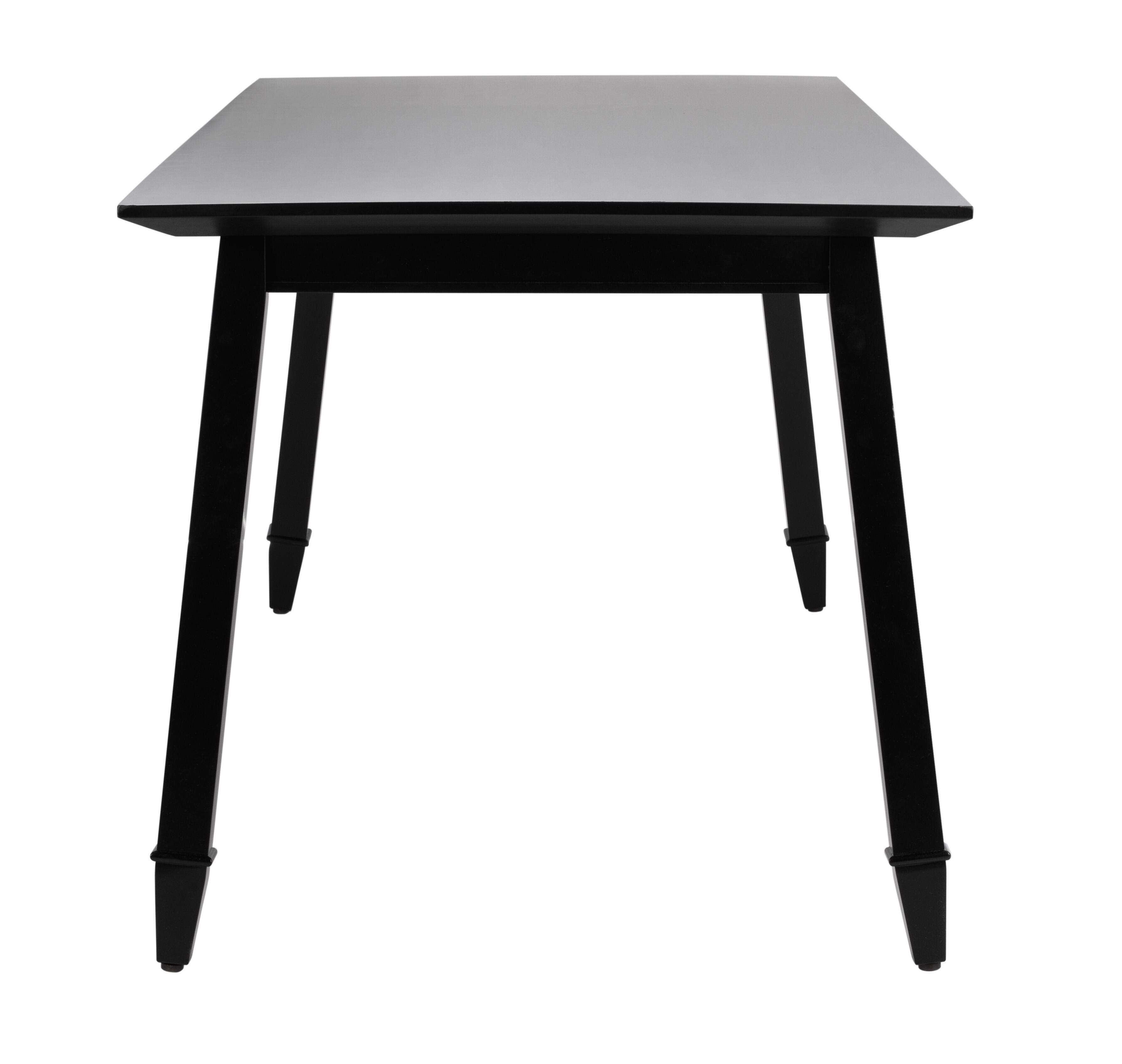 Carrie Black Rectangular Dining Table, Black, large