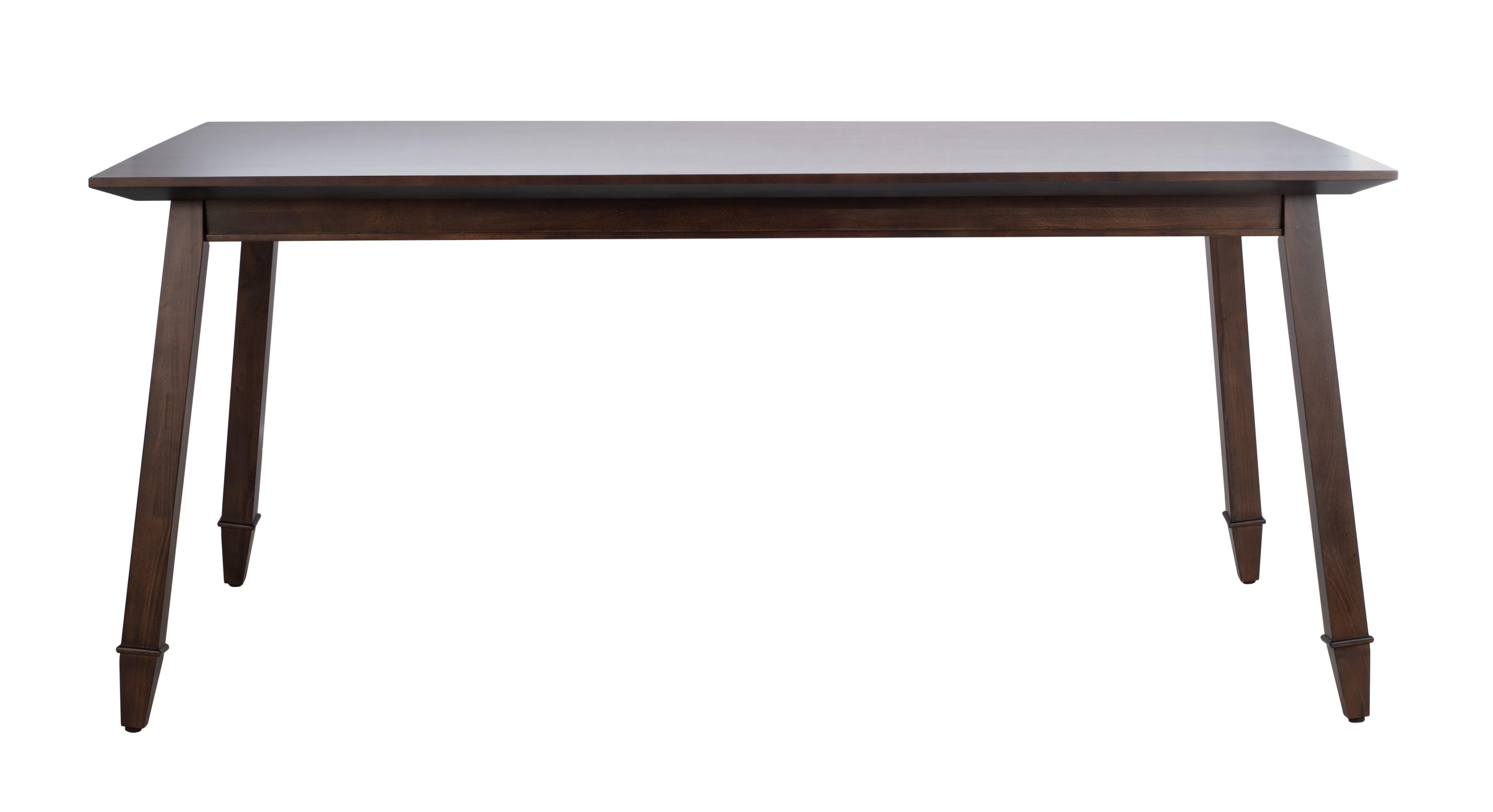 Carrie Walnut Rectangular Dining Table, Walnut, large