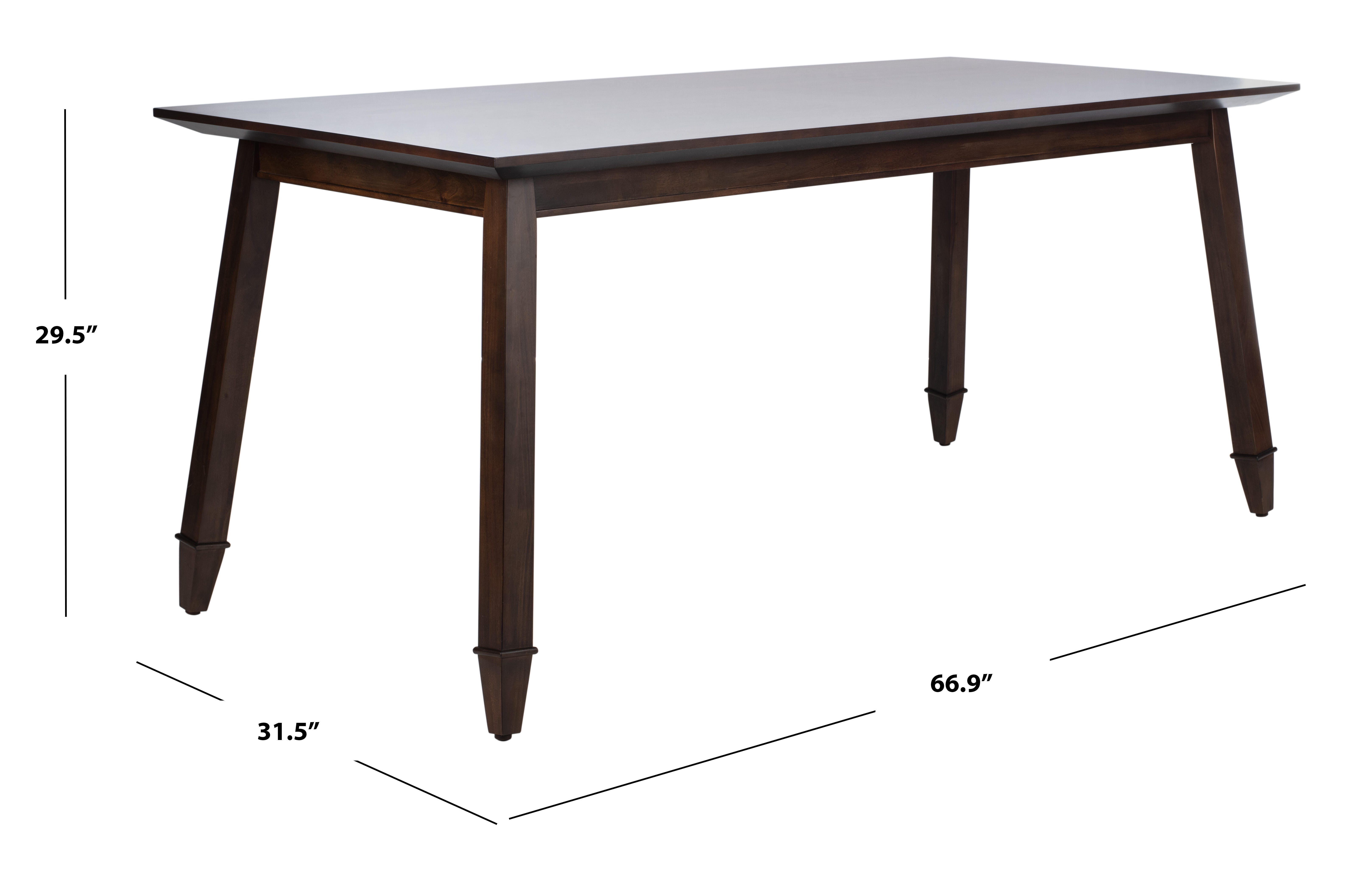 Carrie Walnut Rectangular Dining Table, Walnut, large