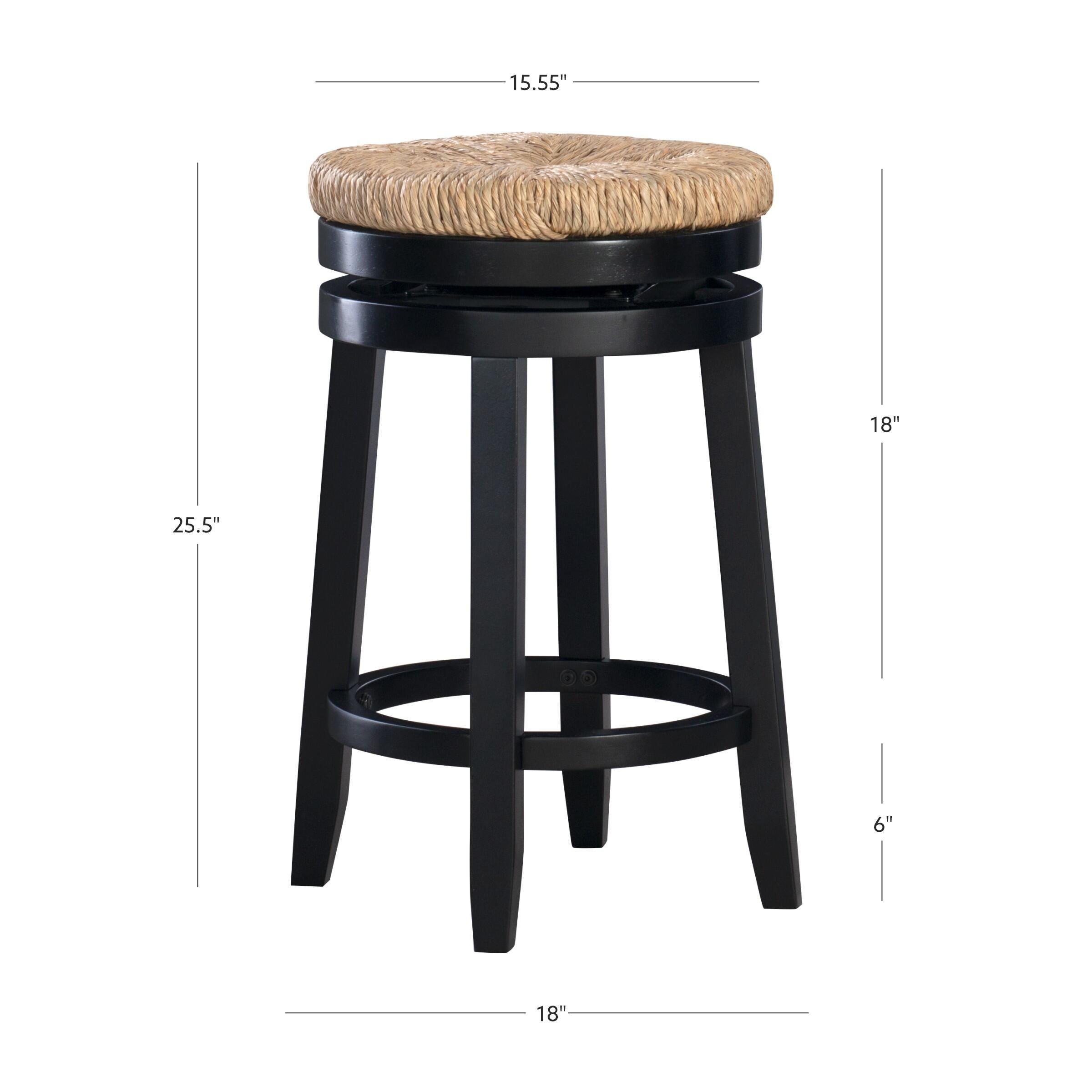 Linon Shae Counter Stool, Black, large
