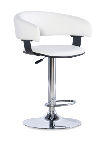 Chrome Barrel Adjustable Height Bar Stool
