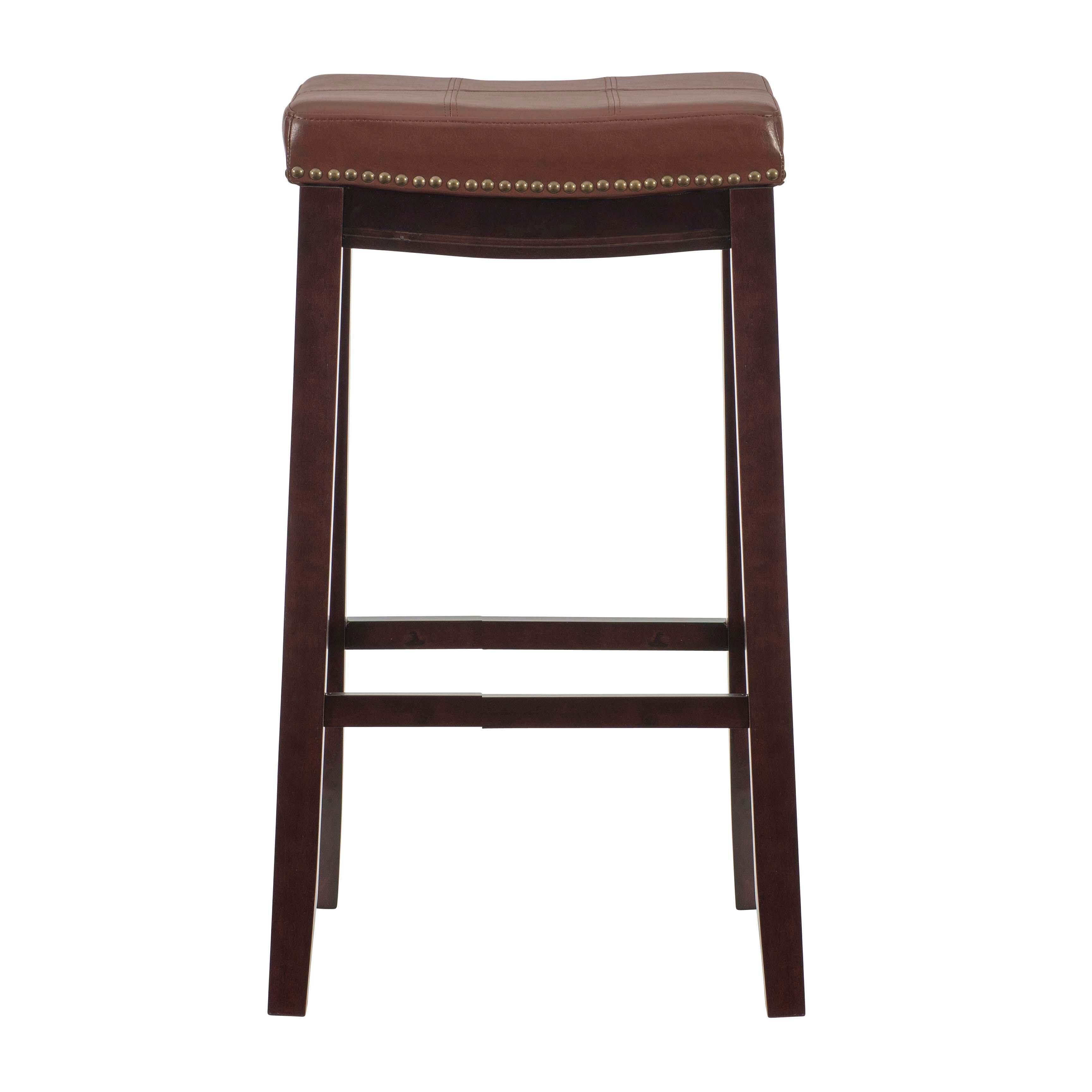 Backless Claridge Bar Stool, Cognac, large