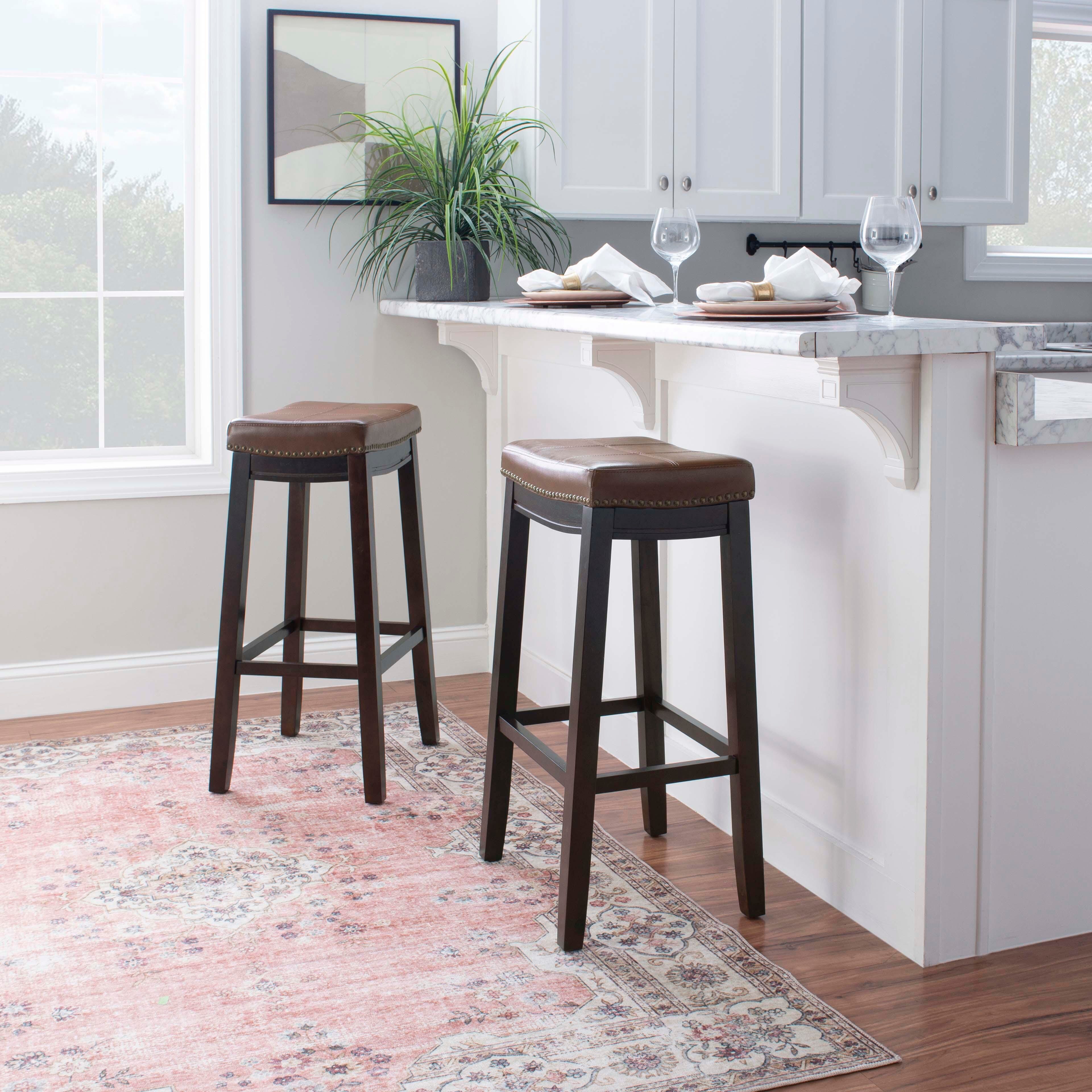 Backless Claridge Bar Stool, Cognac, large