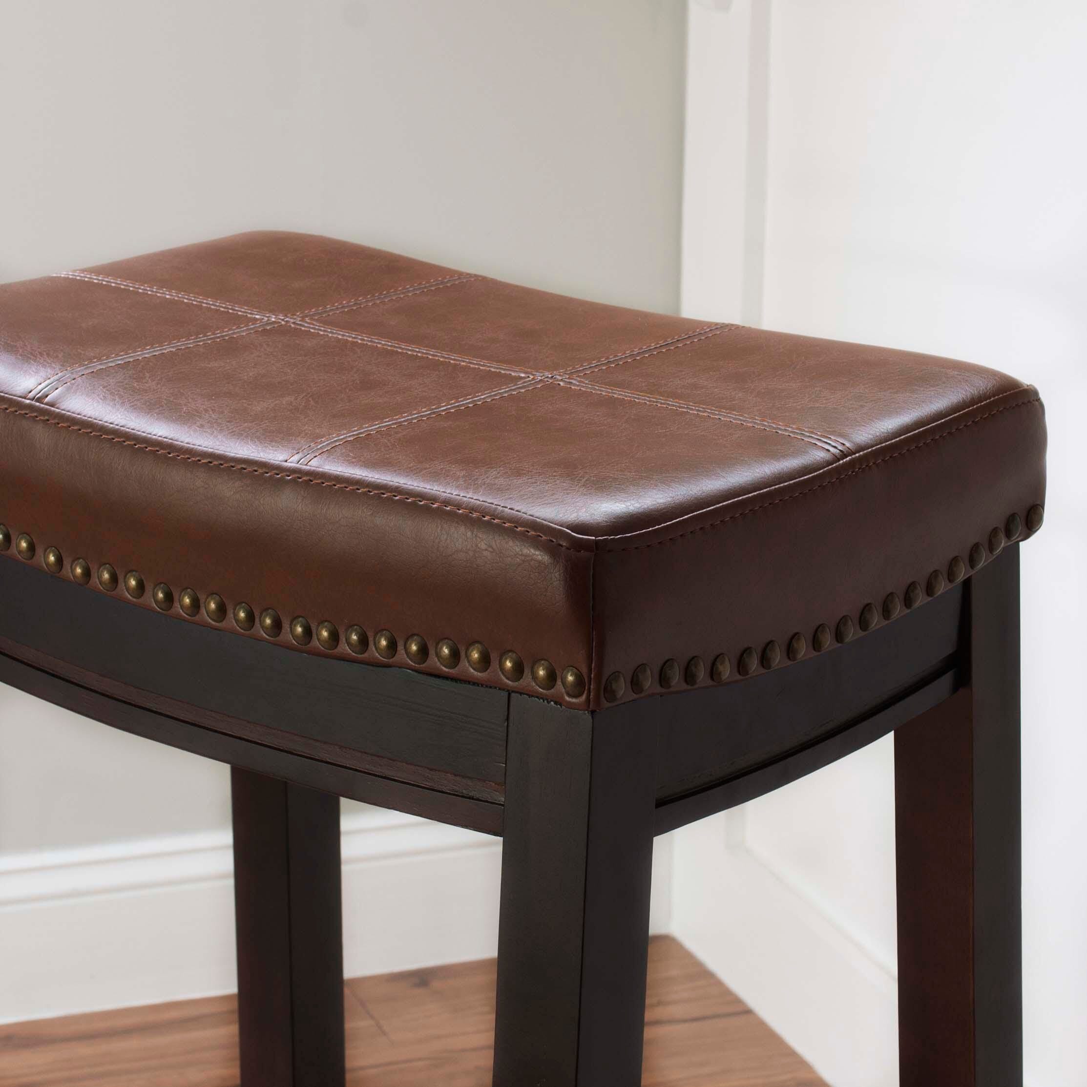 Backless Claridge Bar Stool, Cognac, large