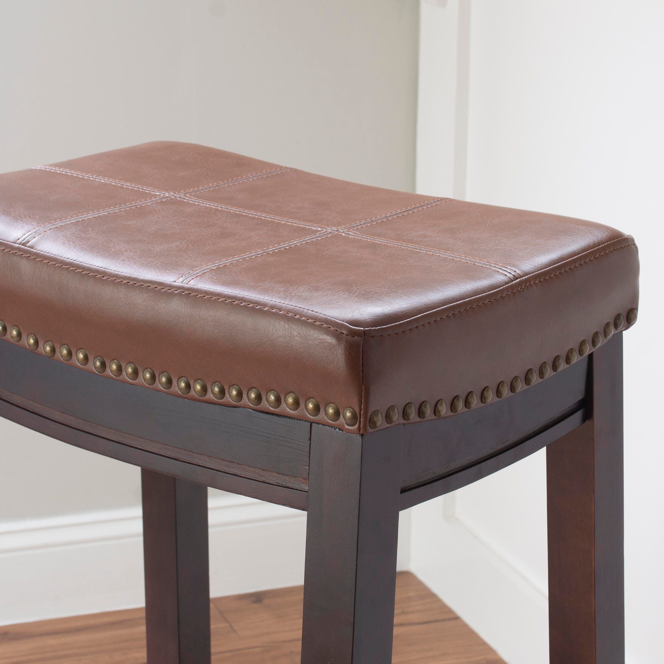 Backless Claridge Bar Stool, Cognac, large