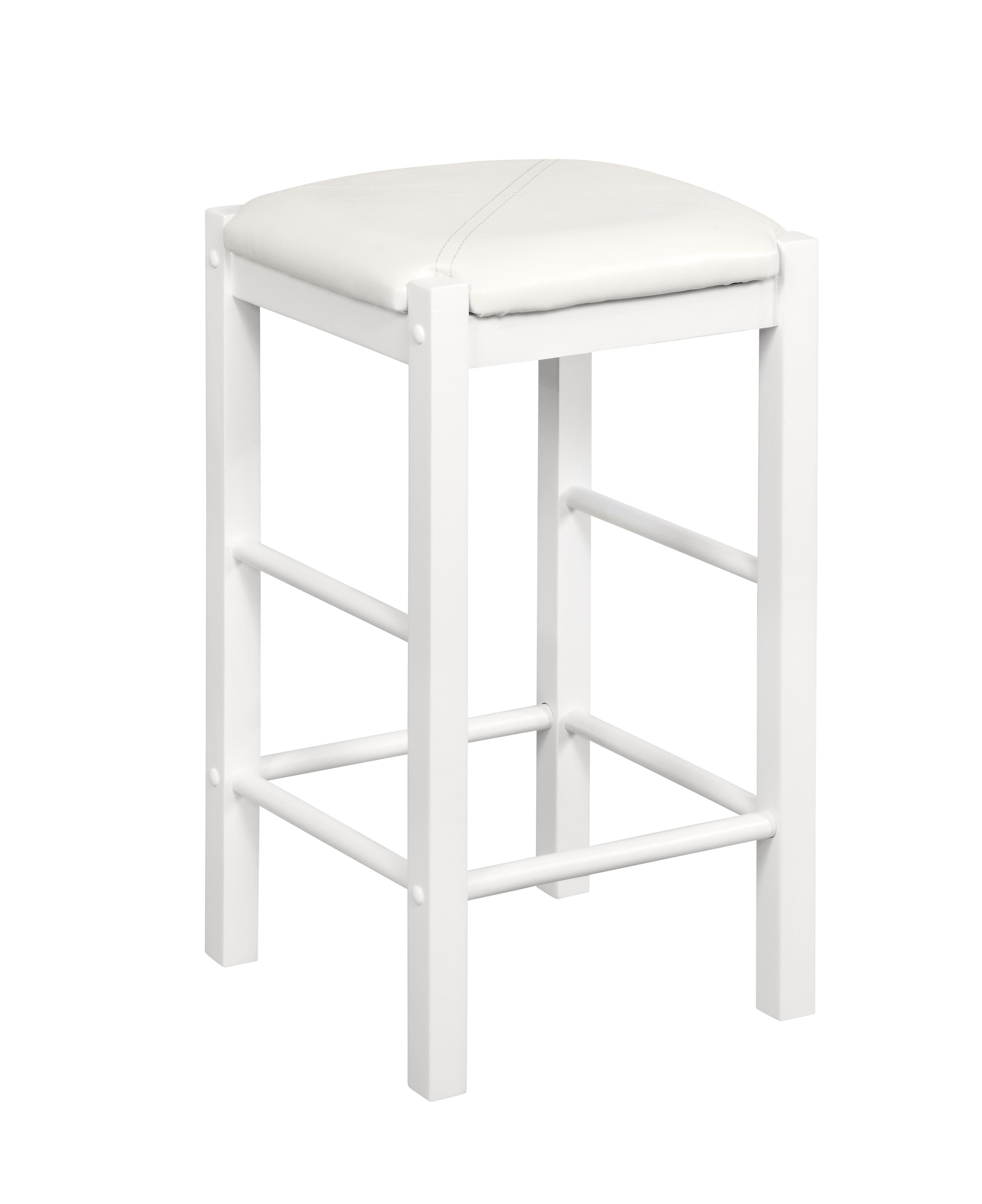Linon Iris 3 Piece Tavern Dining Set, White, large