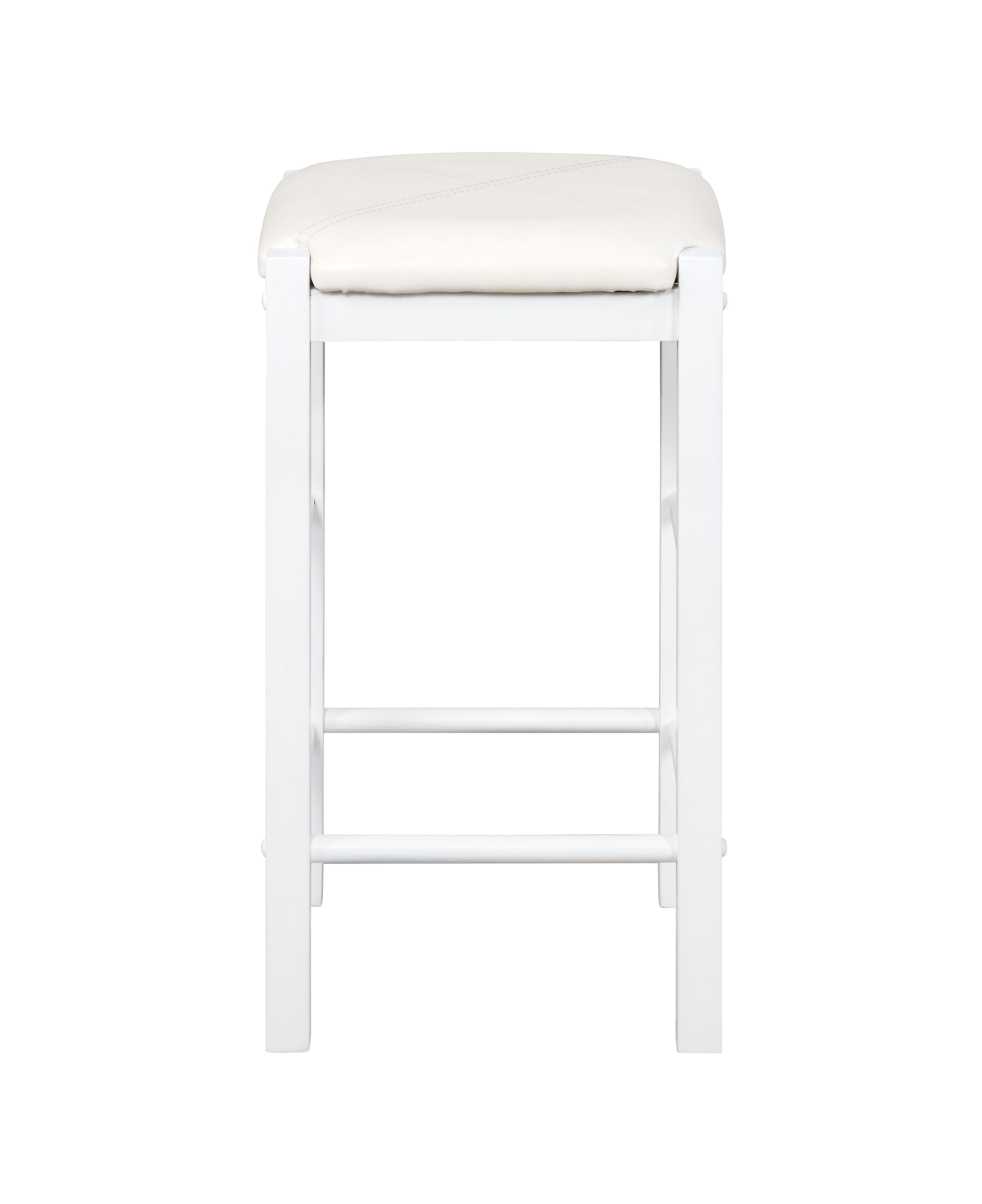 Linon Iris 3 Piece Tavern Dining Set, White, large