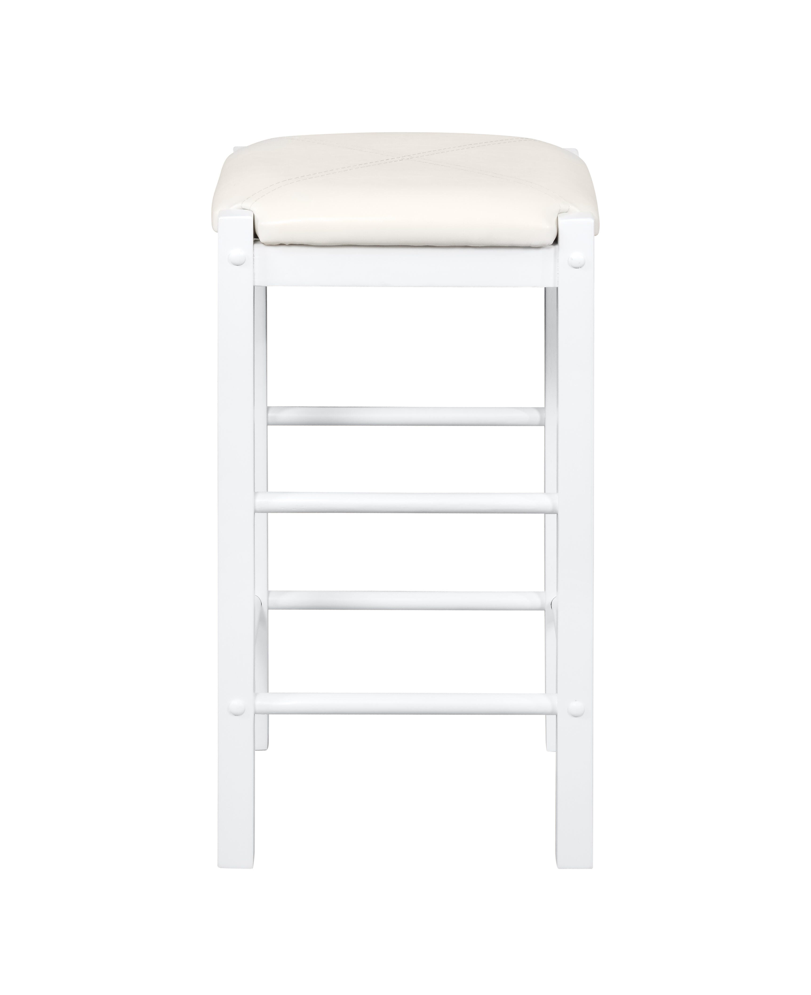 Linon Iris 3 Piece Tavern Dining Set, White, large