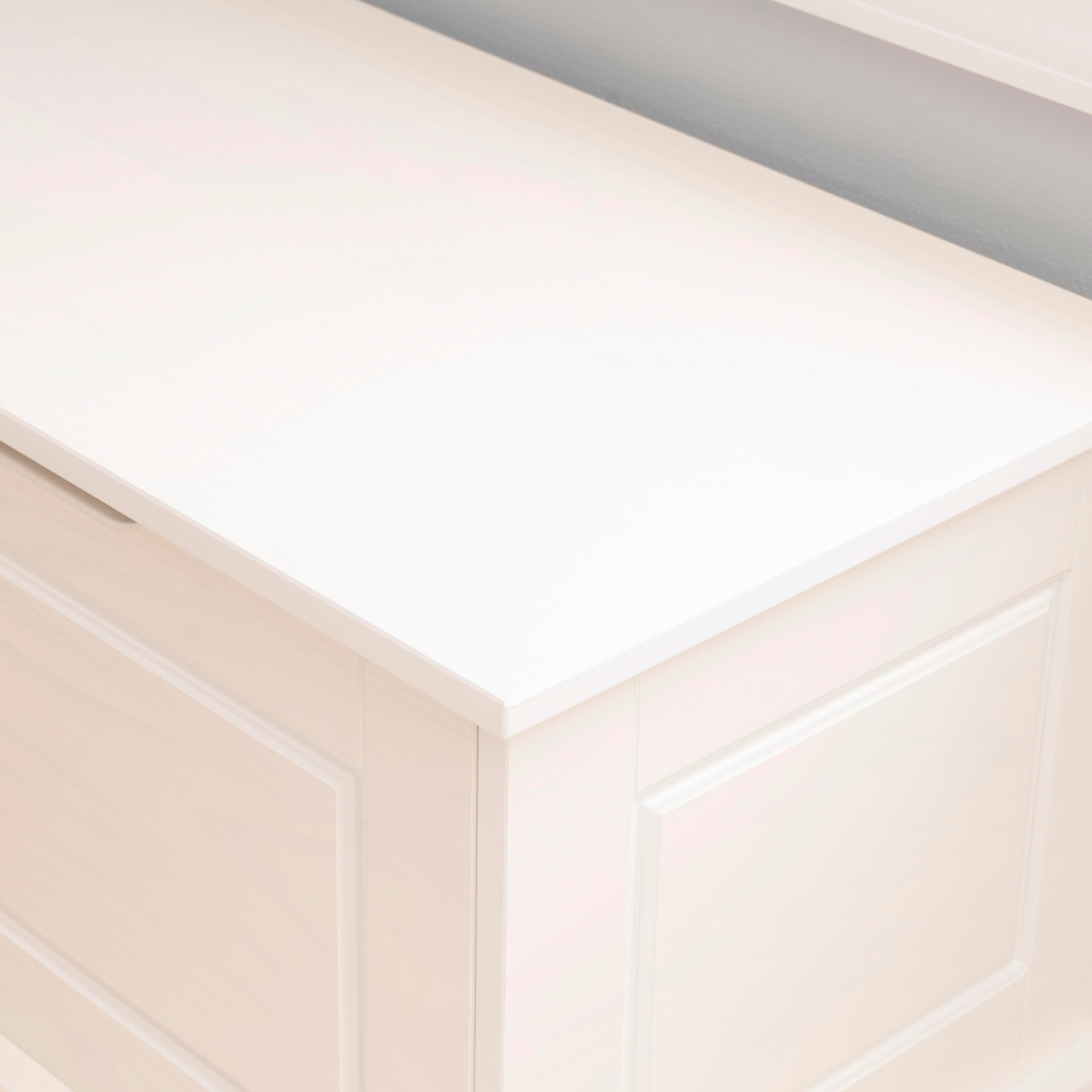 Linon Landin Backless Corner Breakfast Nook, White, large