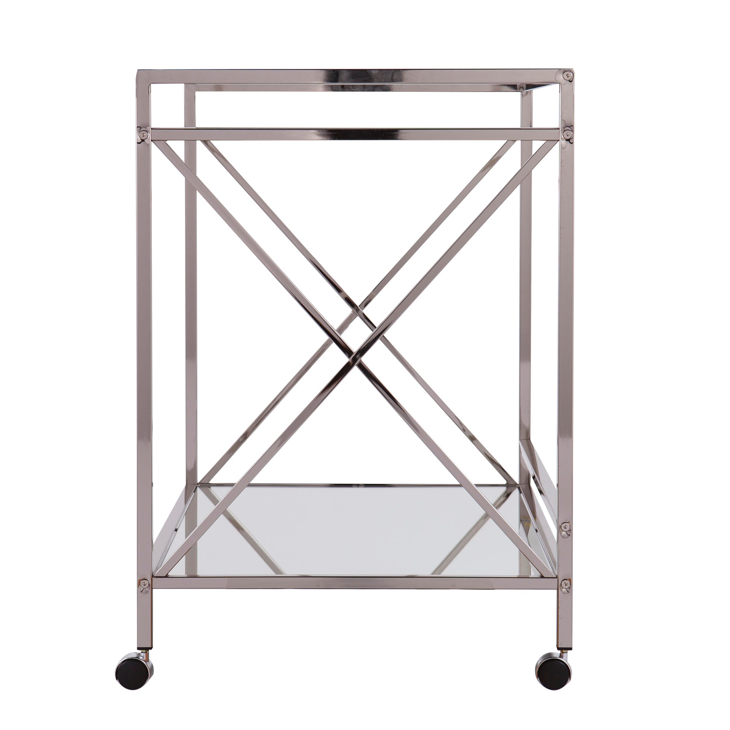 Dresden Dresden Silver Bar Cart, Chrome, large