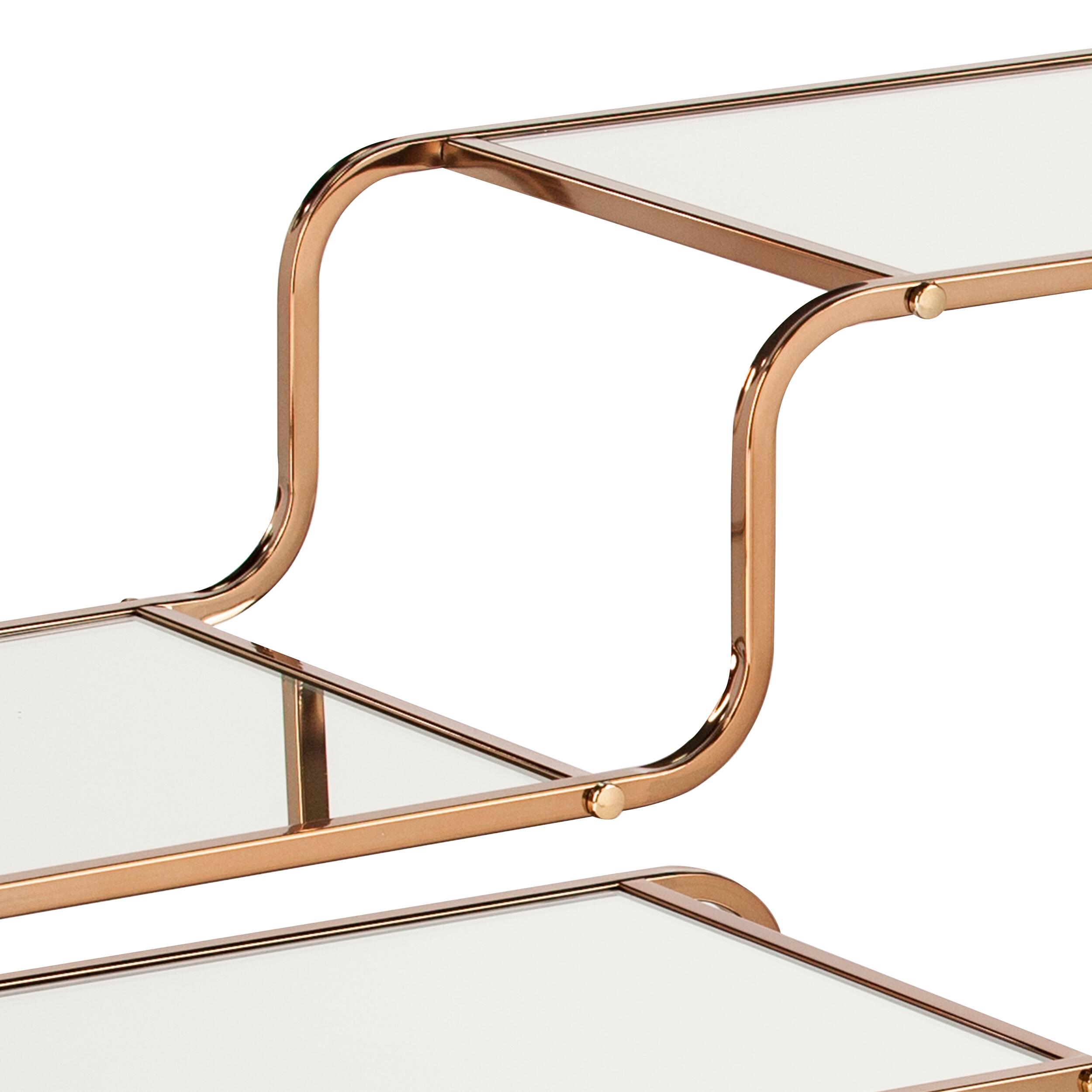 Layalla Layalla Art Deco Mirrored Bar Cart, , large
