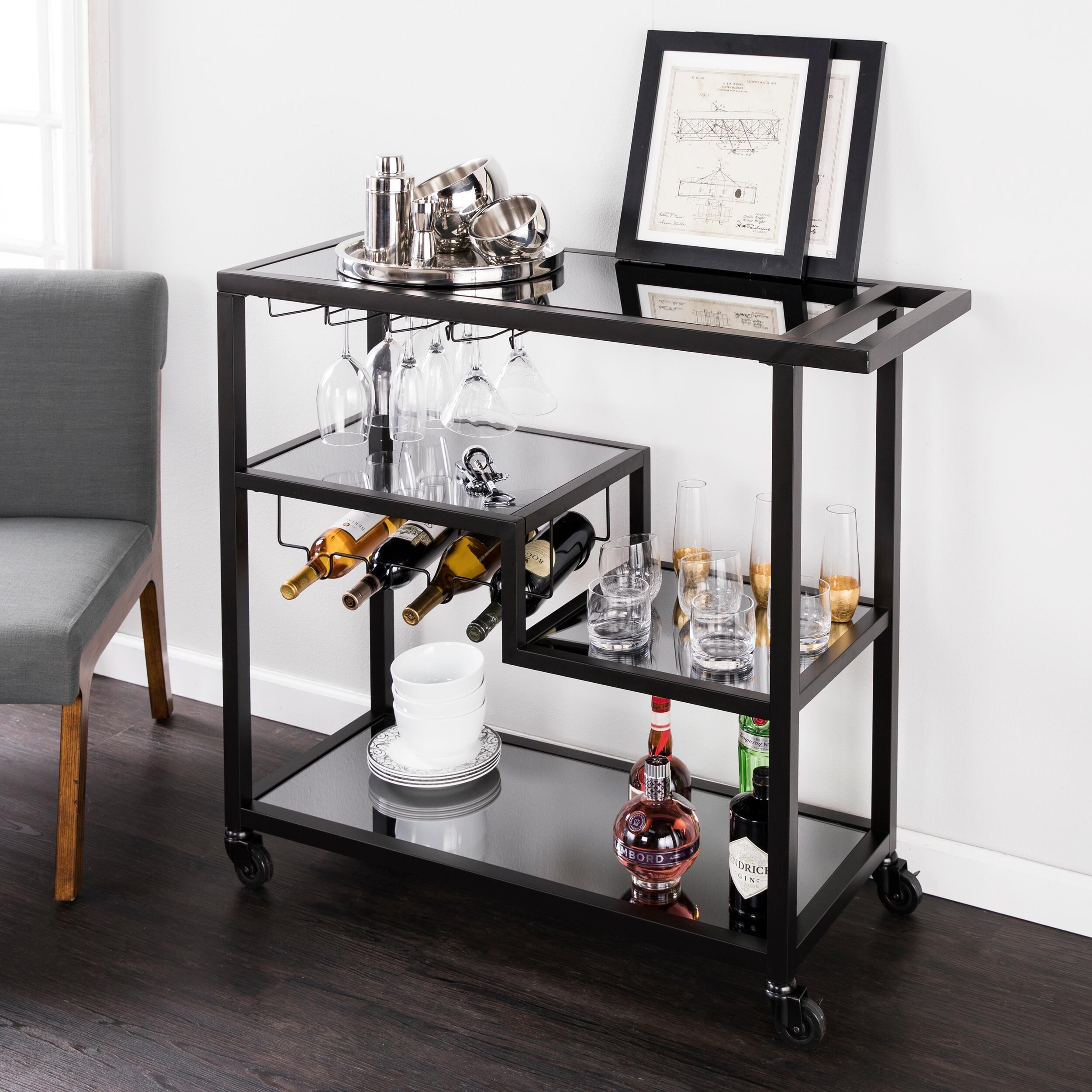 Holly & Martin Bar Cart, Black, rollover