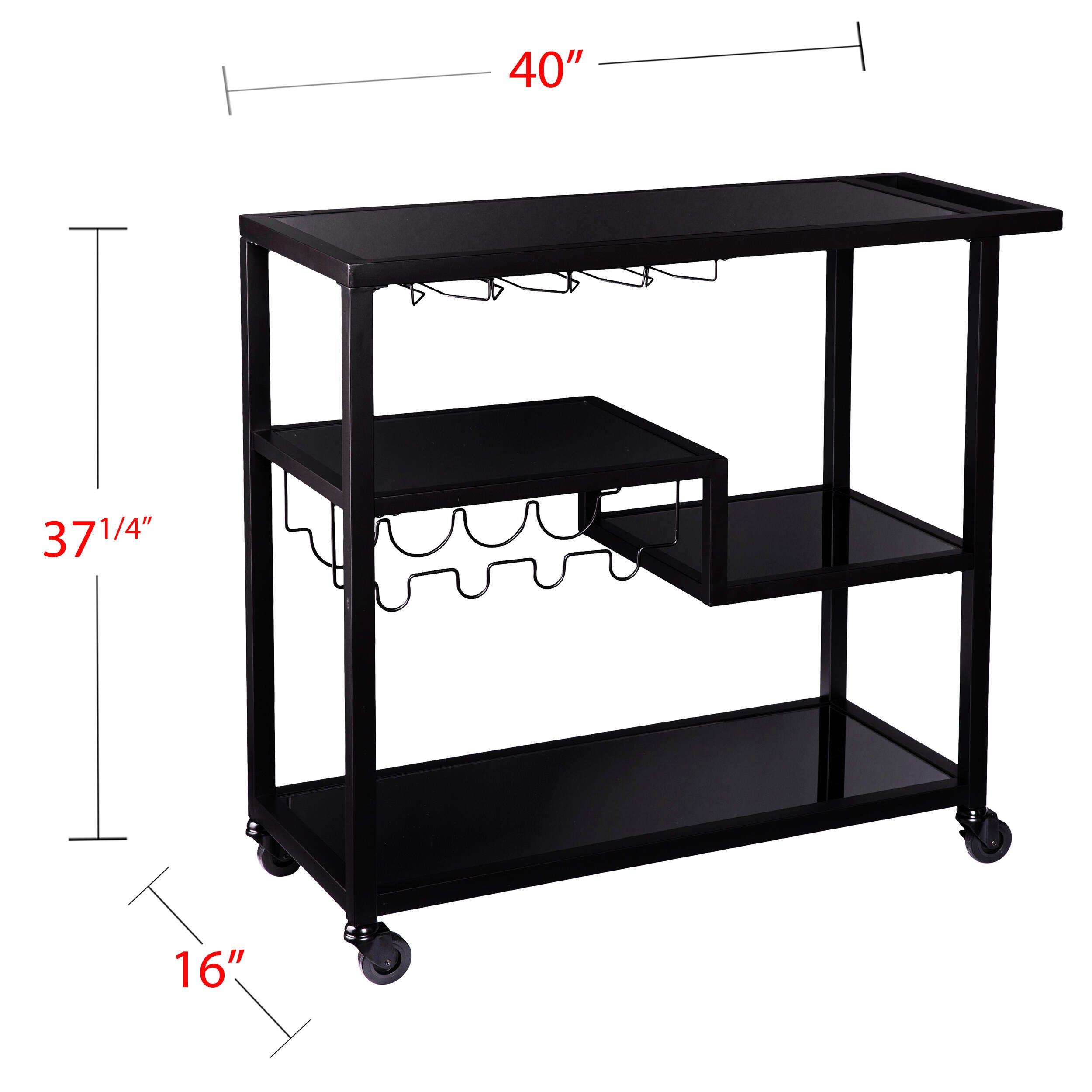 Holly & Martin Bar Cart, Black, large