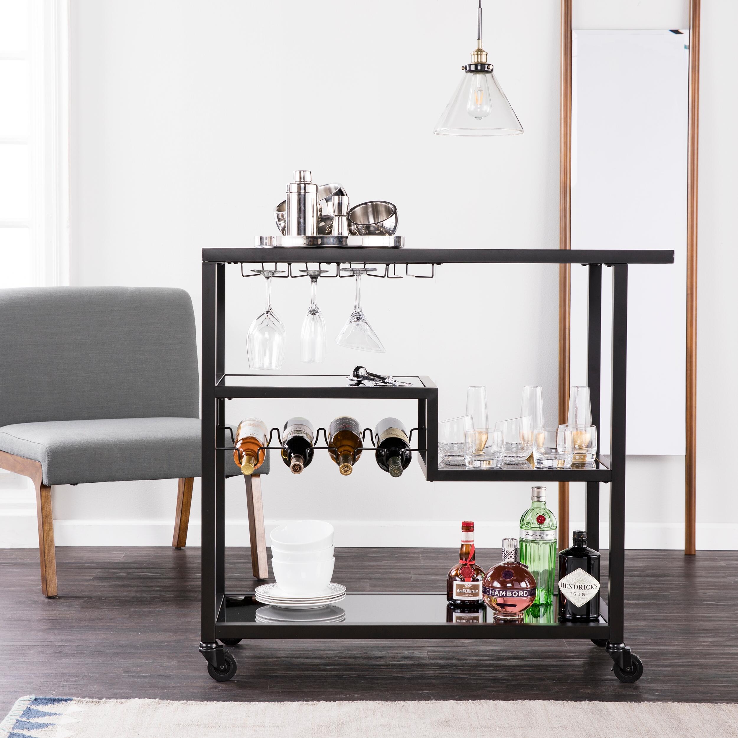 Holly & Martin Bar Cart, Black, large