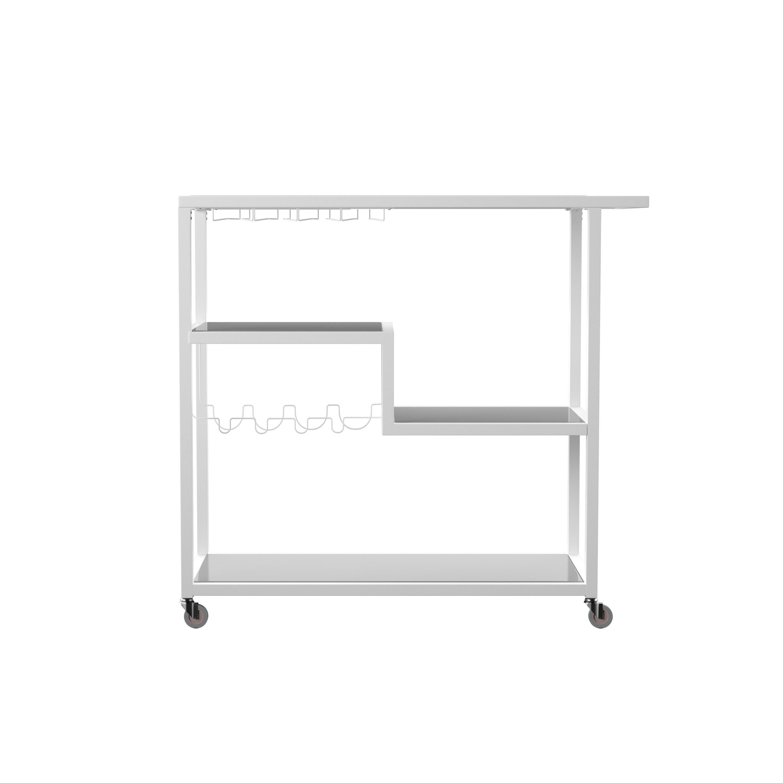 Zephs Bar Cart, White, large