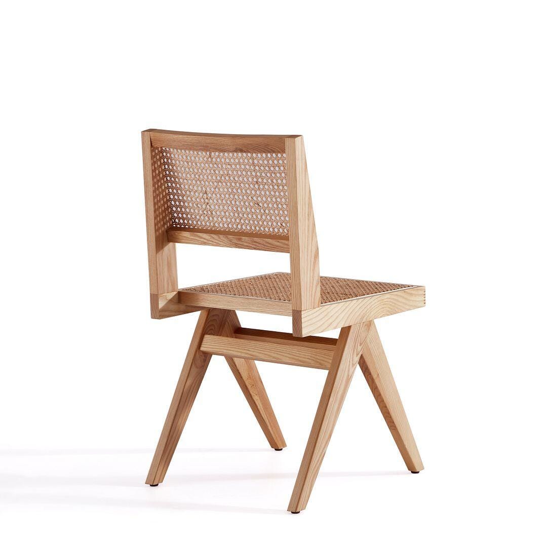 Manhattan Comfort Hamlet Dining Chair (Set of 4), Natural, large