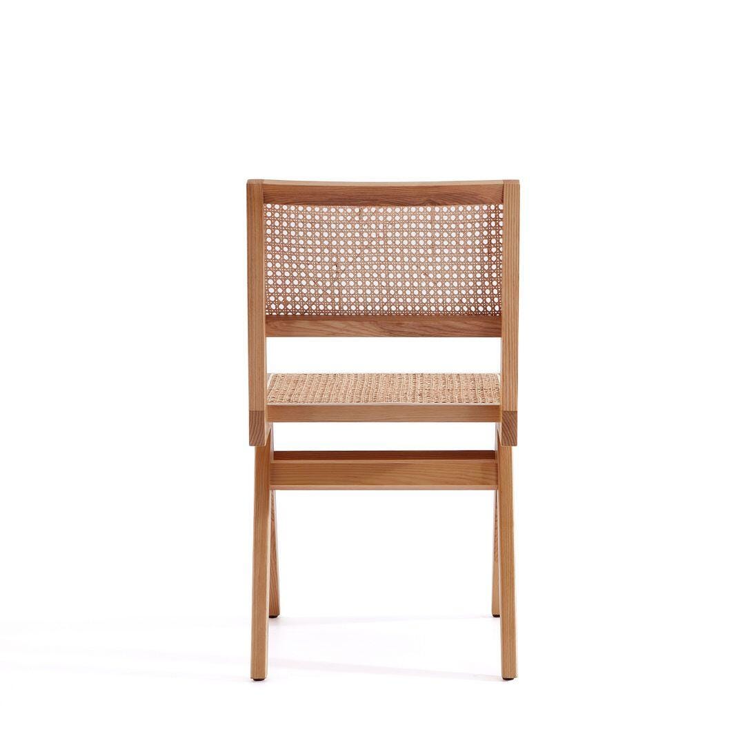 Manhattan Comfort Hamlet Dining Chair (Set of 4), Natural, large