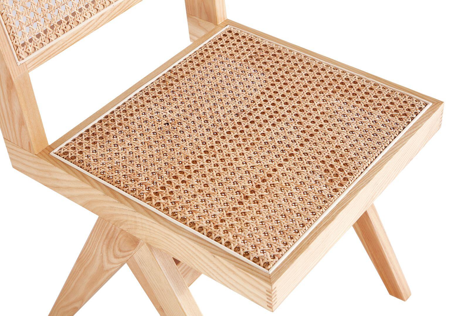 Manhattan Comfort Hamlet Dining Chair (Set of 4), Natural, large