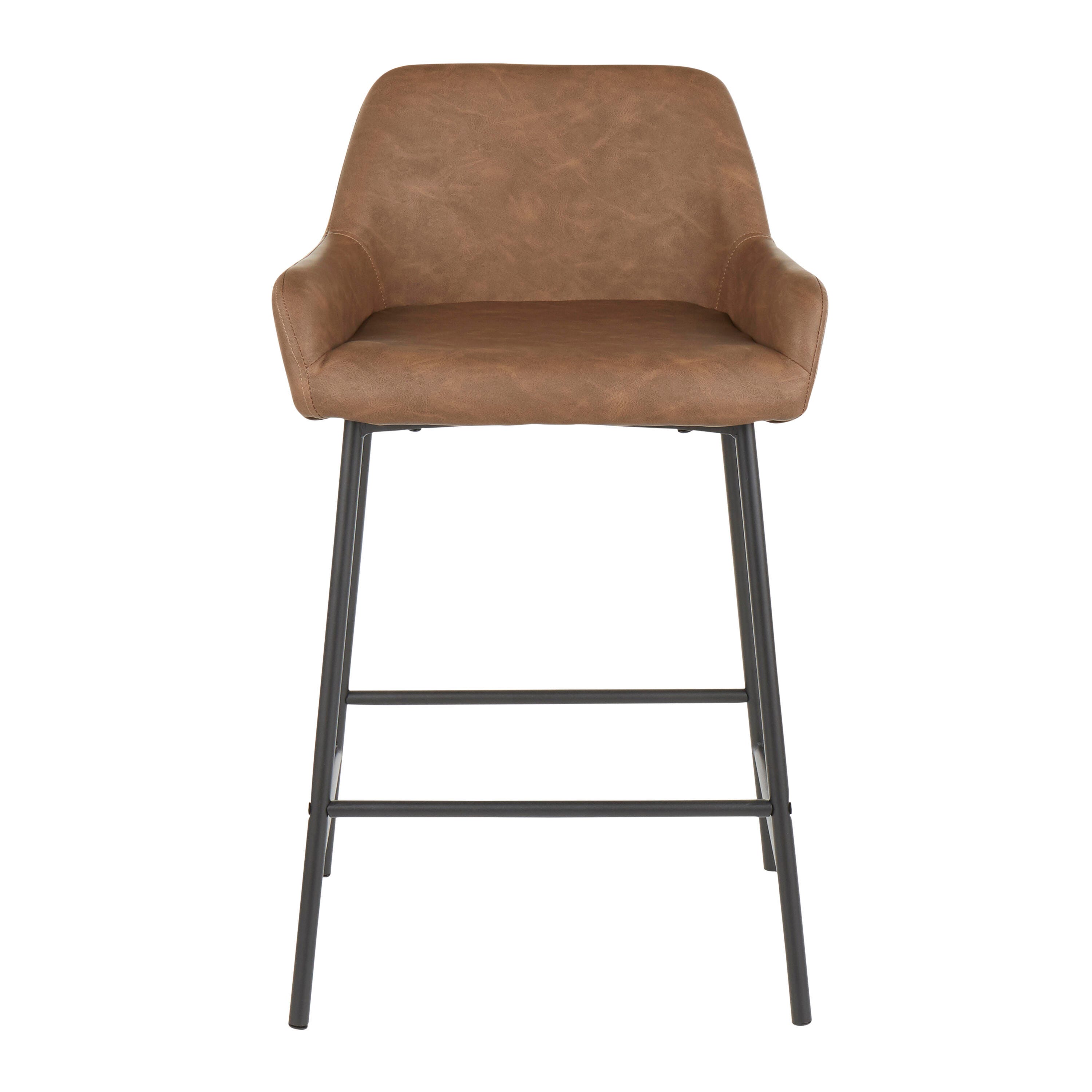 Daniella Counter Stool (Set of 2), Black/Espresso, large