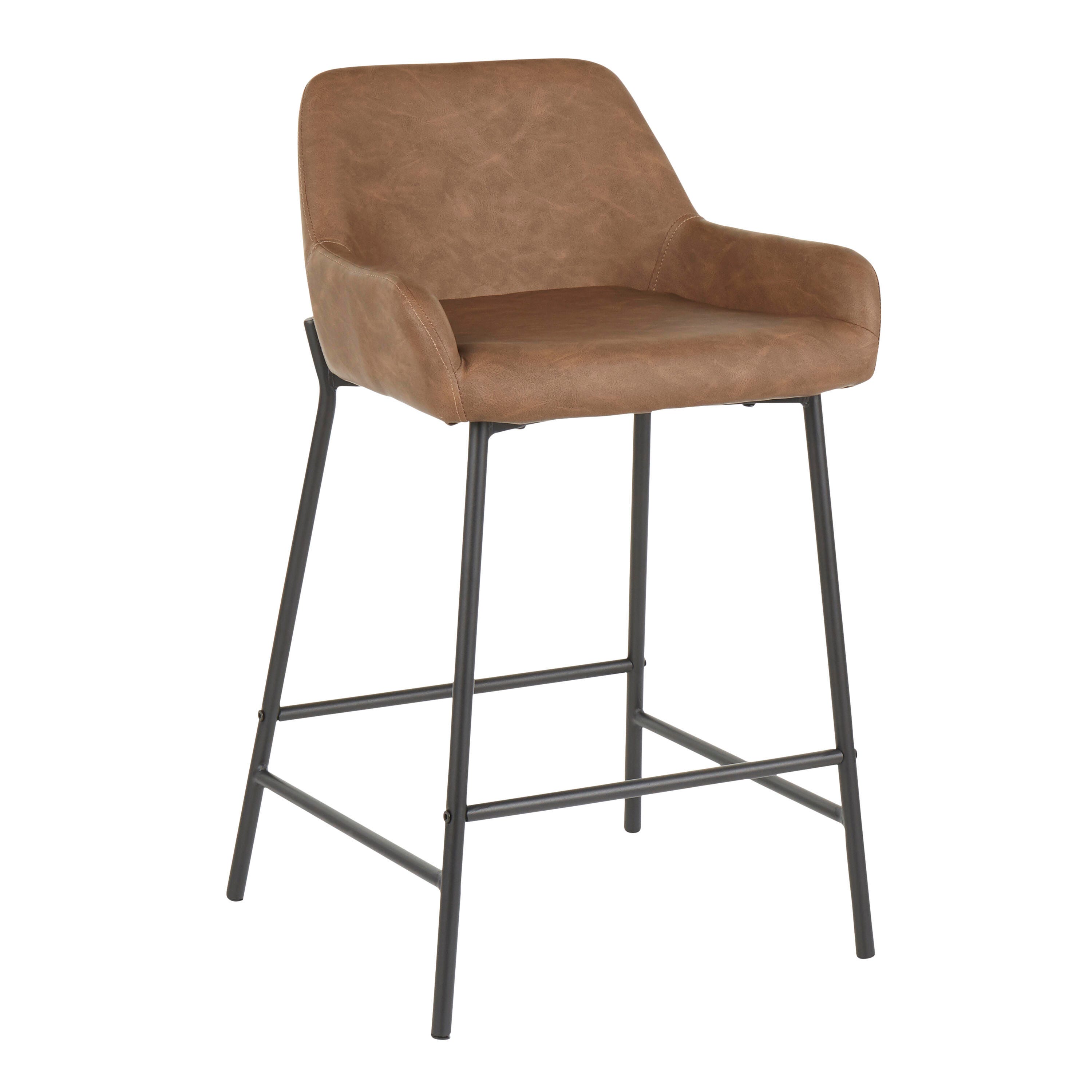 Daniella Counter Stool (Set of 2), Black/Espresso, large