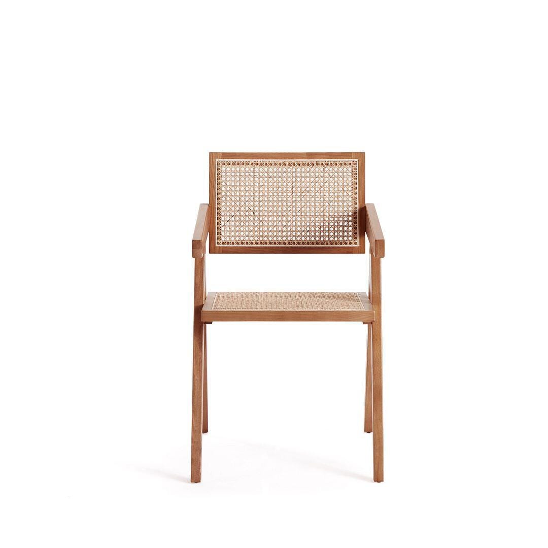 Manhattan Comfort Hamlet Dining Armchair (Set of 2), Natural, large