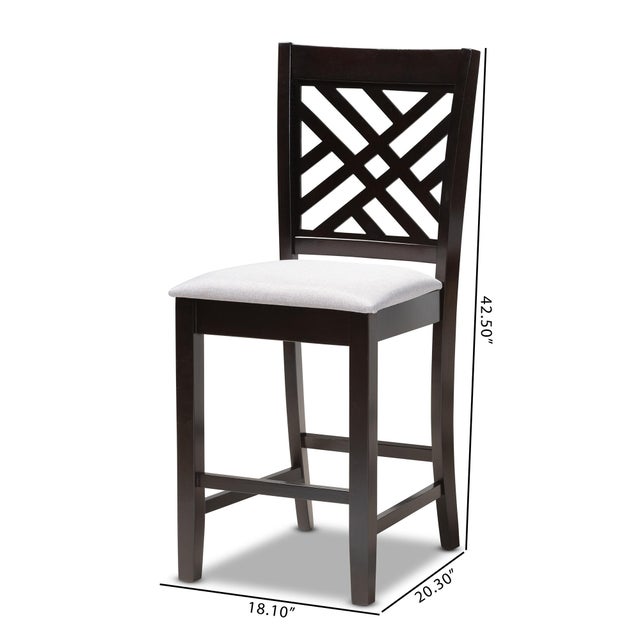Baxton Studio Caron Counter Height Bar Stool (Set of 2)