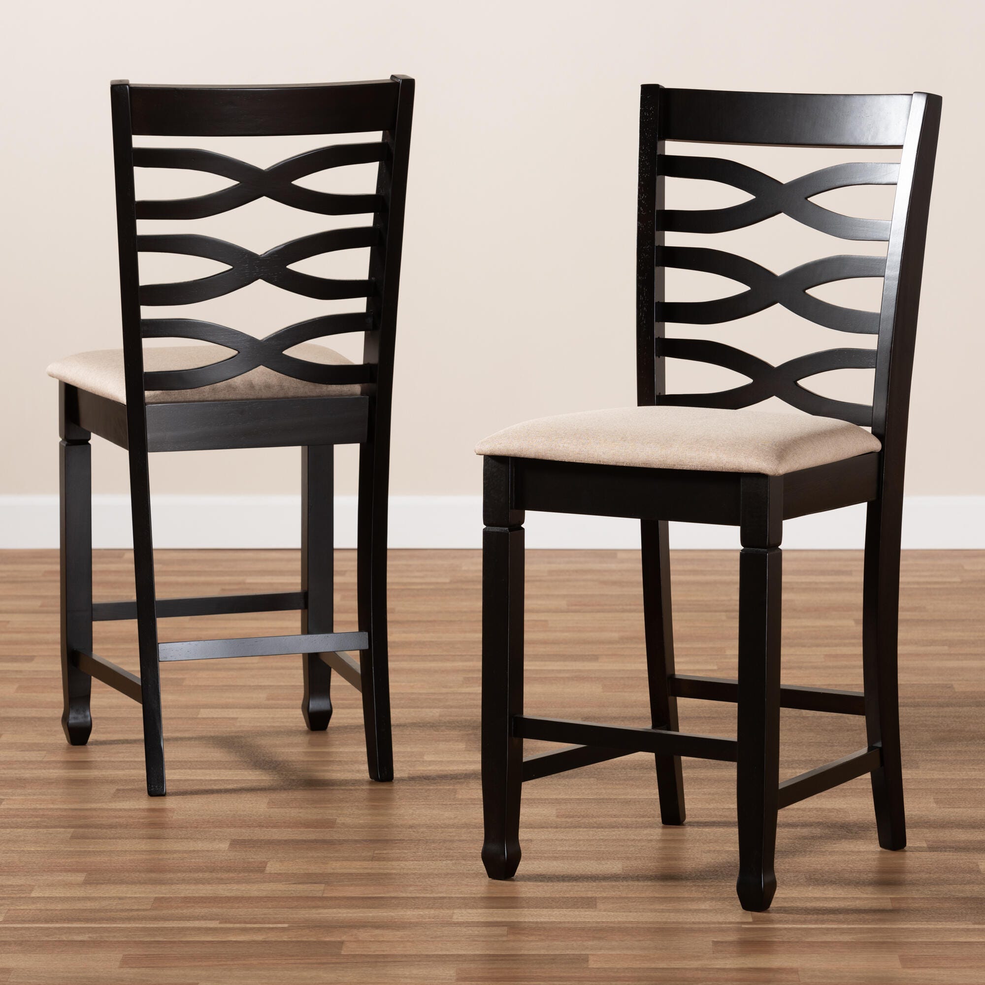 Lanier Counter Height Pub Chair Set, Espresso, large