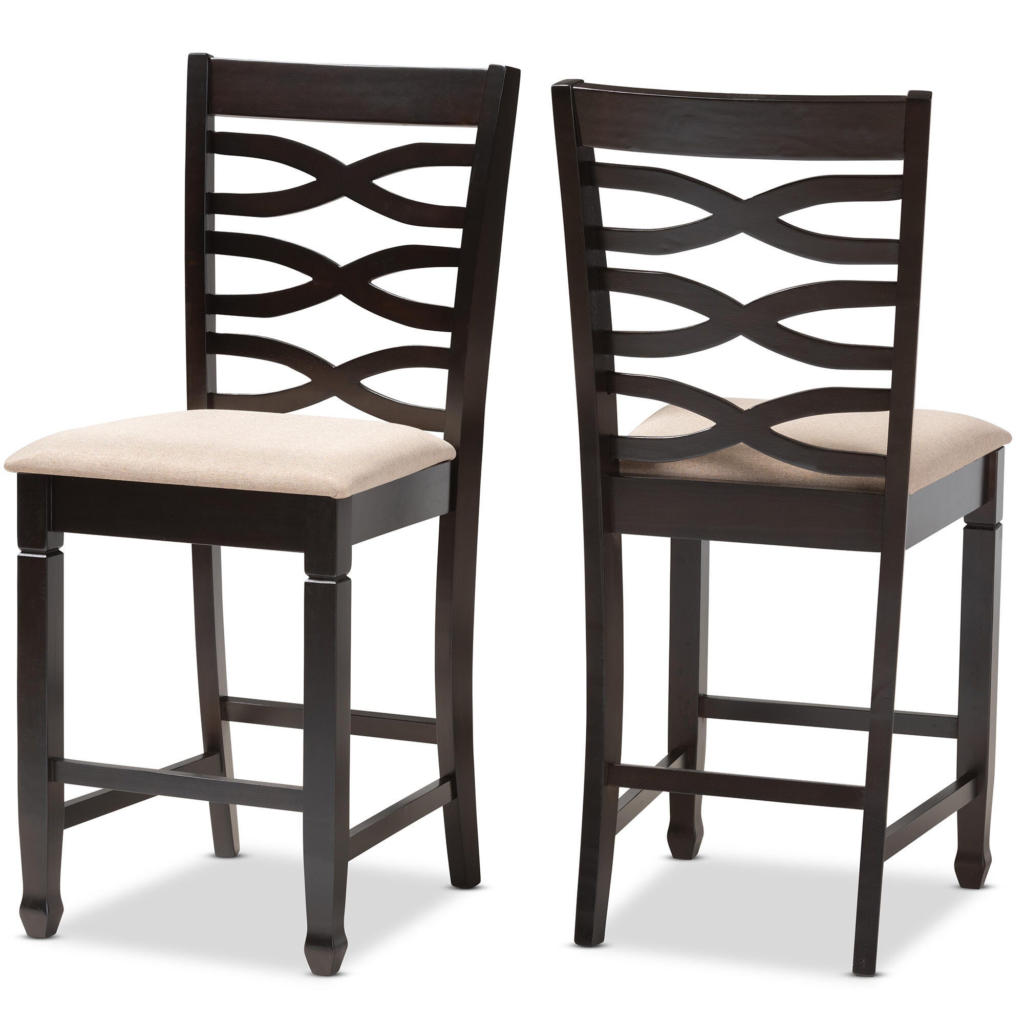 Lanier Counter Height Pub Chair Set, Espresso, large