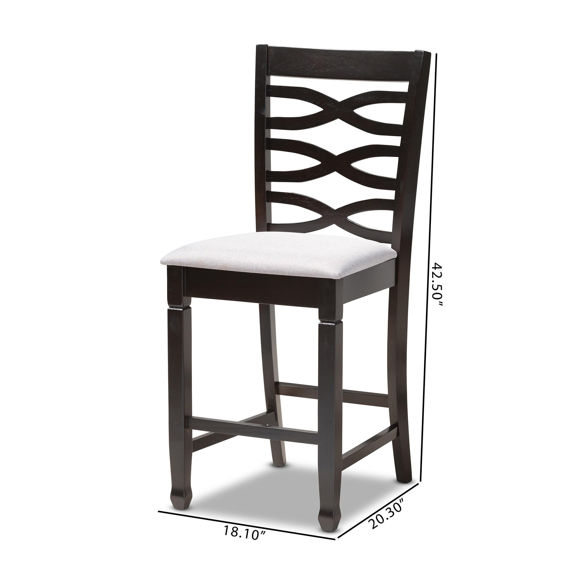 Lanier Counter Height Pub Chair Set, Gray, large