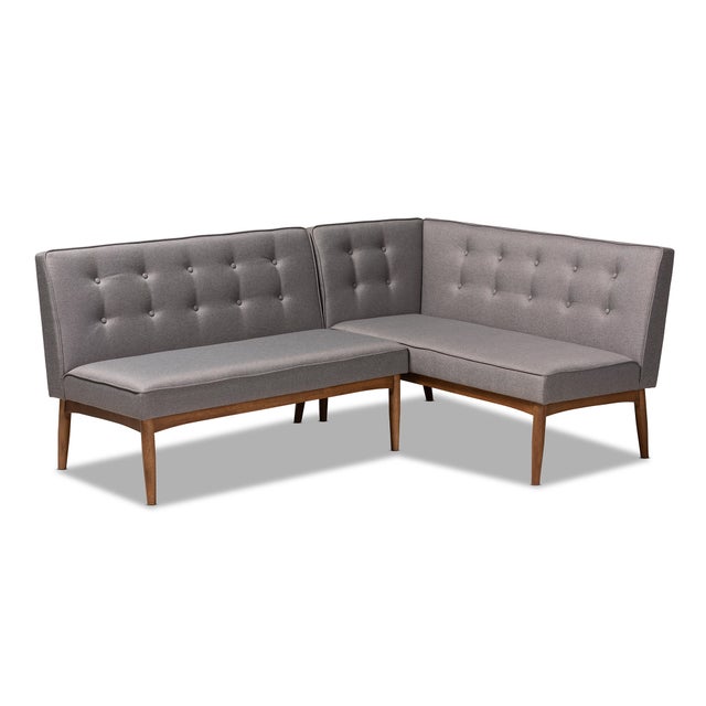 Baxton Studio 53" Arvid Sofa Bench, Gray