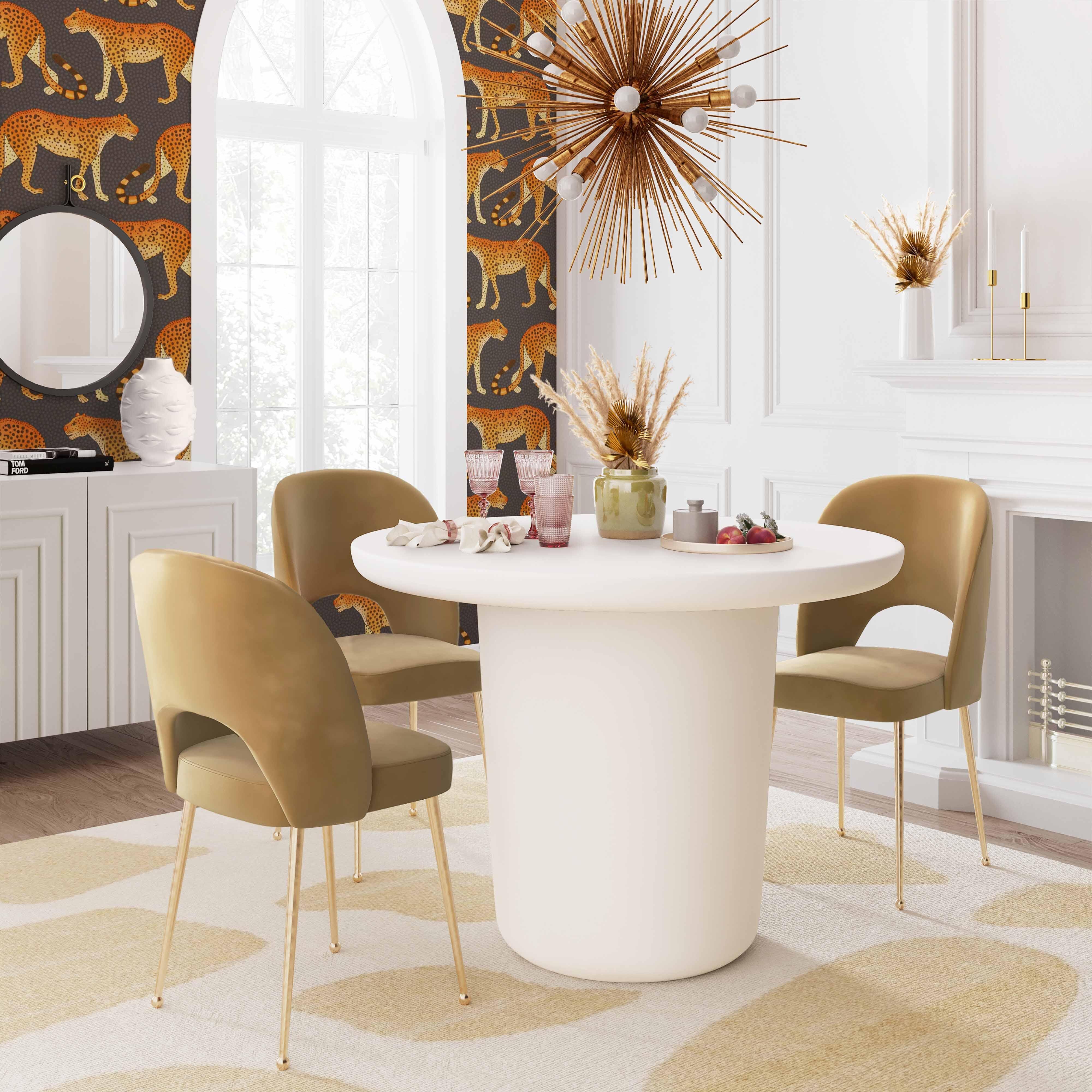 Swell Swell Cognac Velvet Chair, Brown/Gold, large