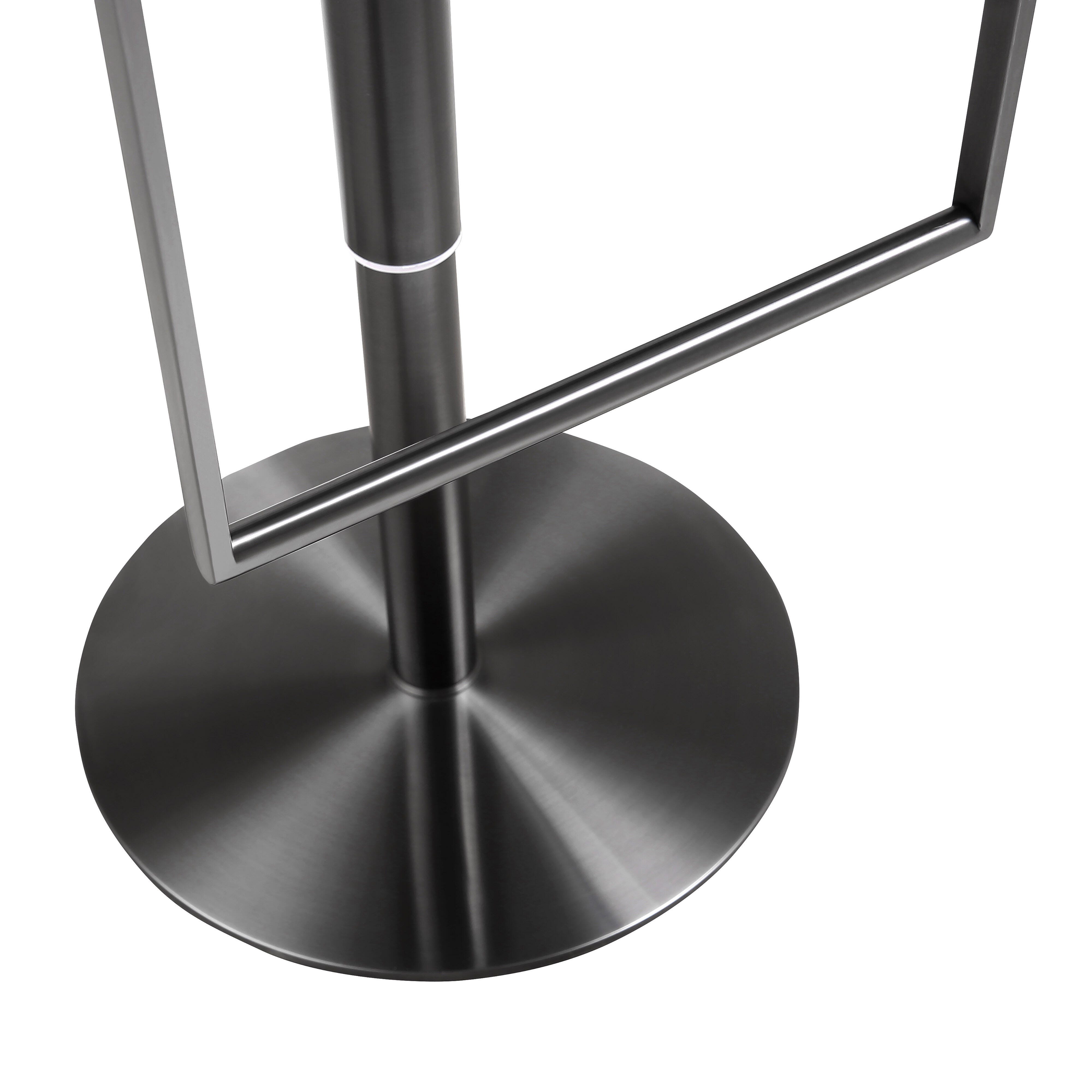 TOV Furniture Amalfi Amalfi Black on Black Steel Barstool, Black/Black, large