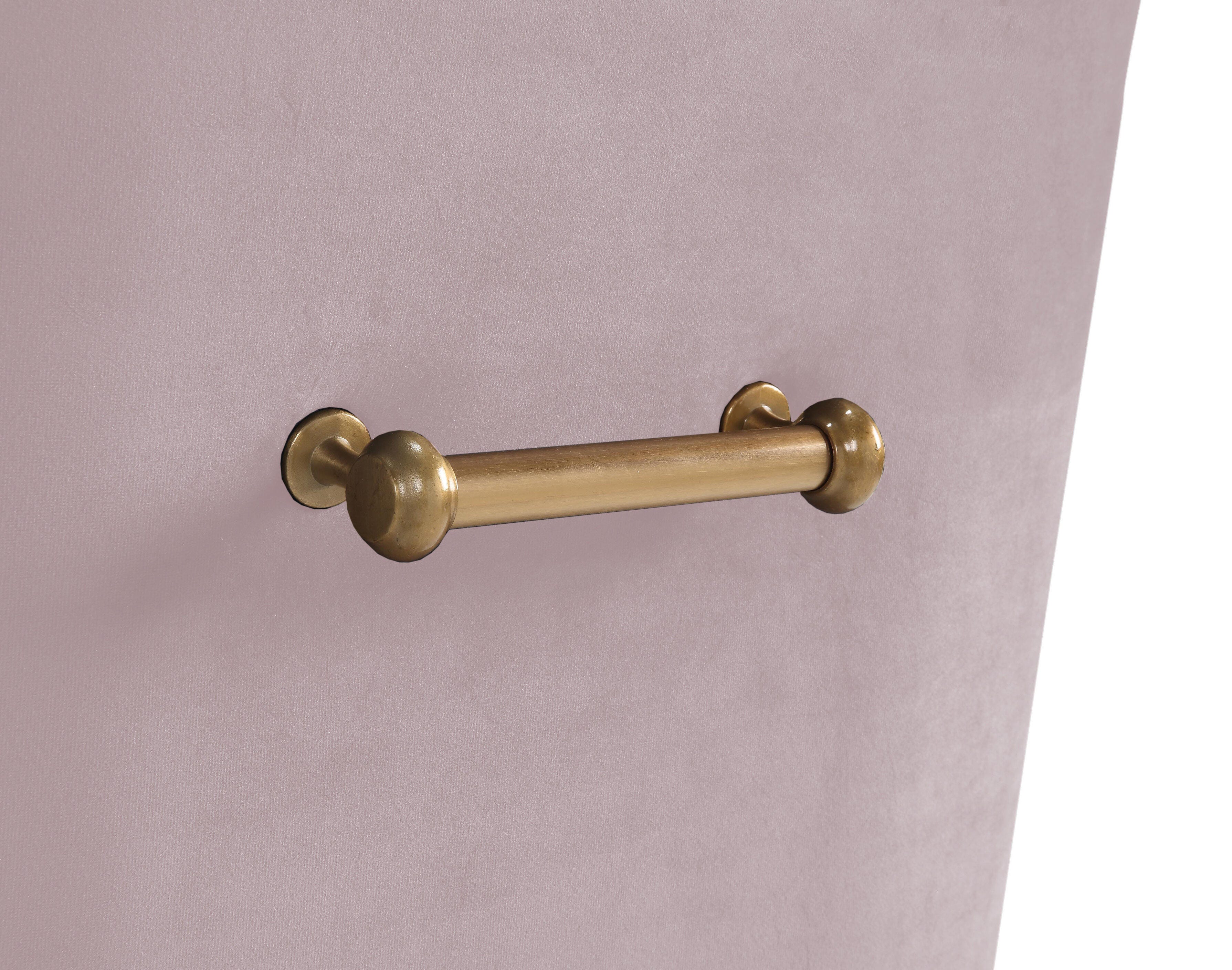 Beatrix Beatrix Blush Velvet Side Chair, Pink/Gold, large