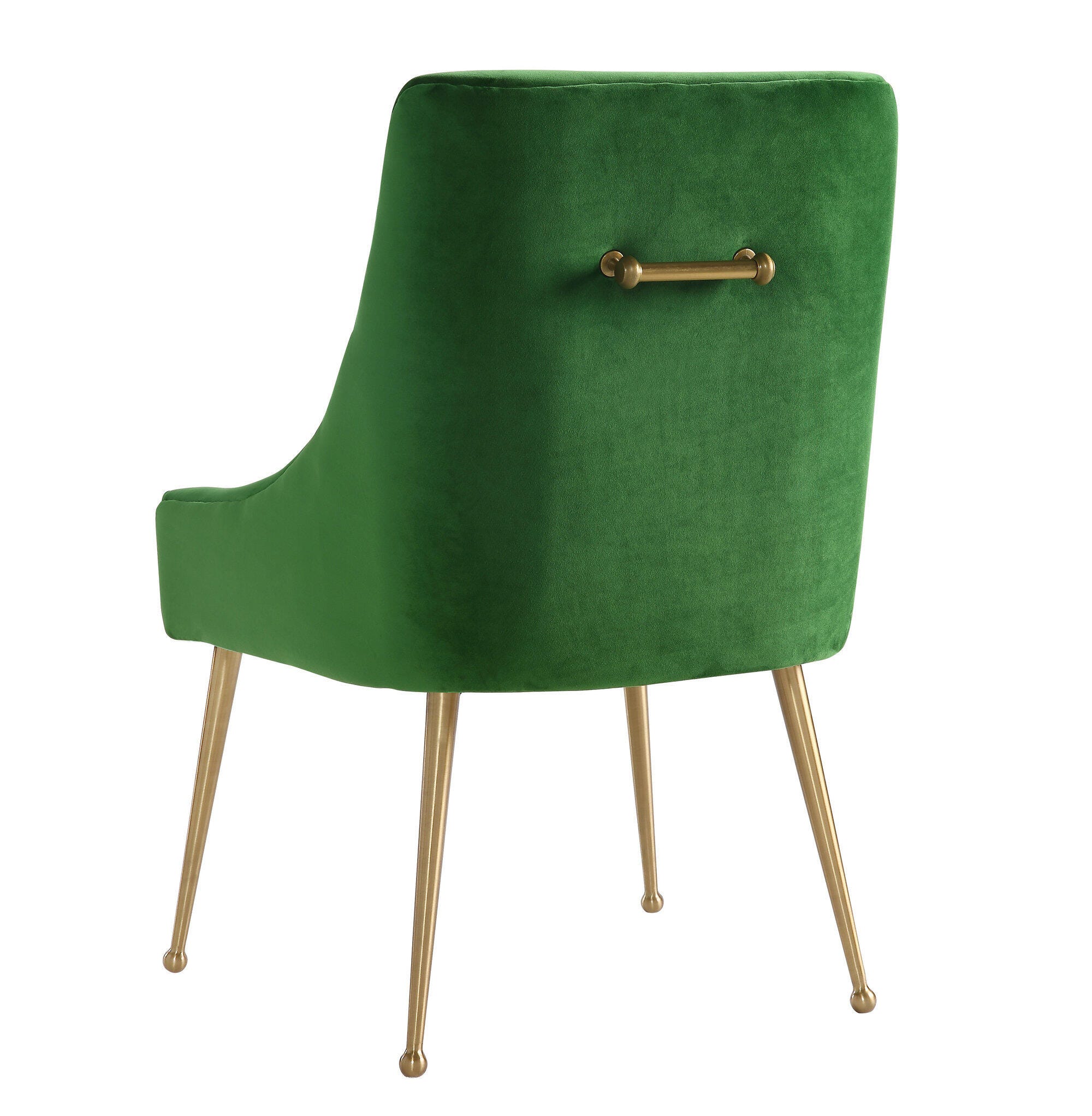 Beatrix Beatrix Green Velvet Side Chair, Green/Gold, large