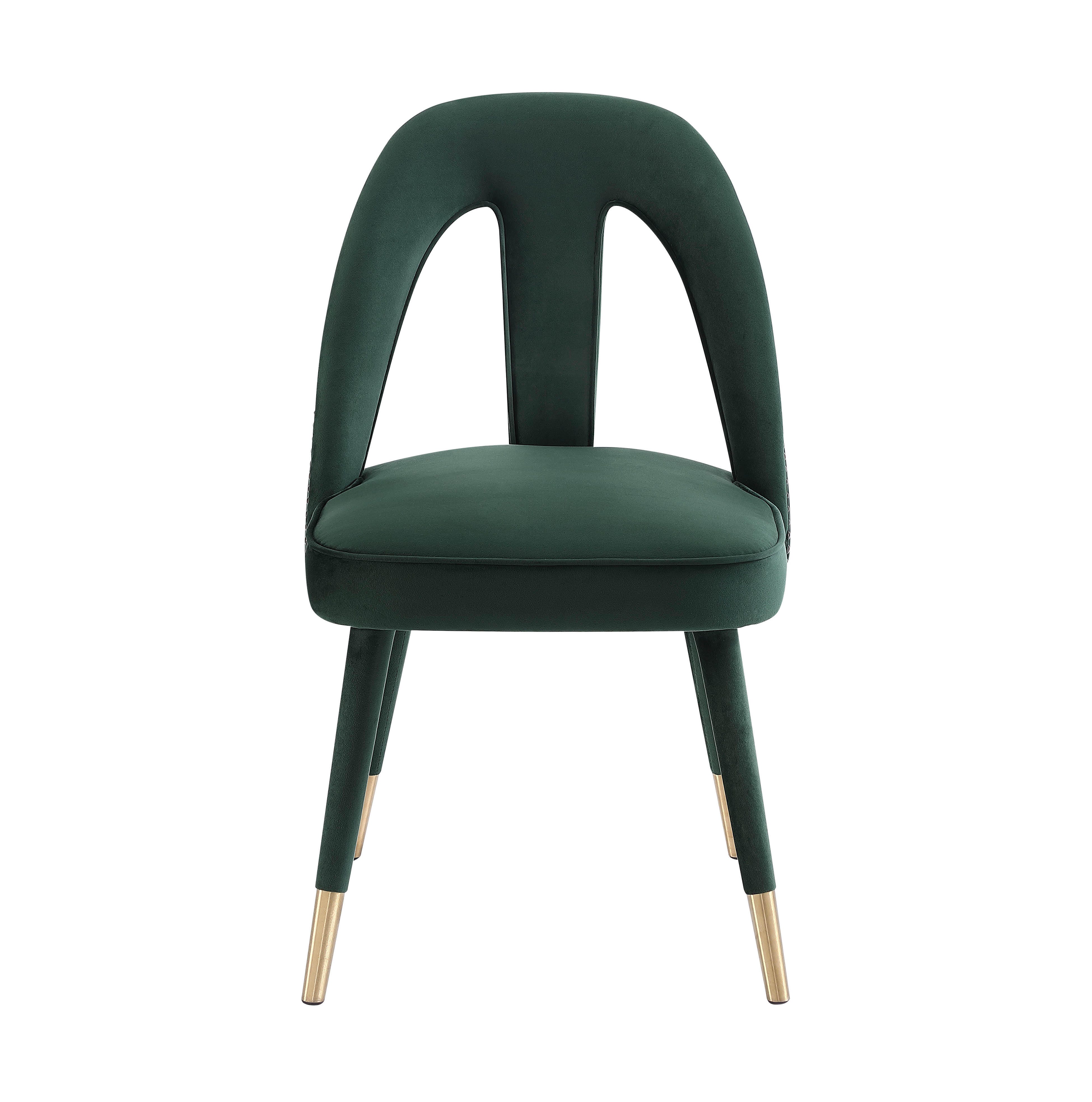 Petra Petra Forest Green Velvet Side Chair, , large
