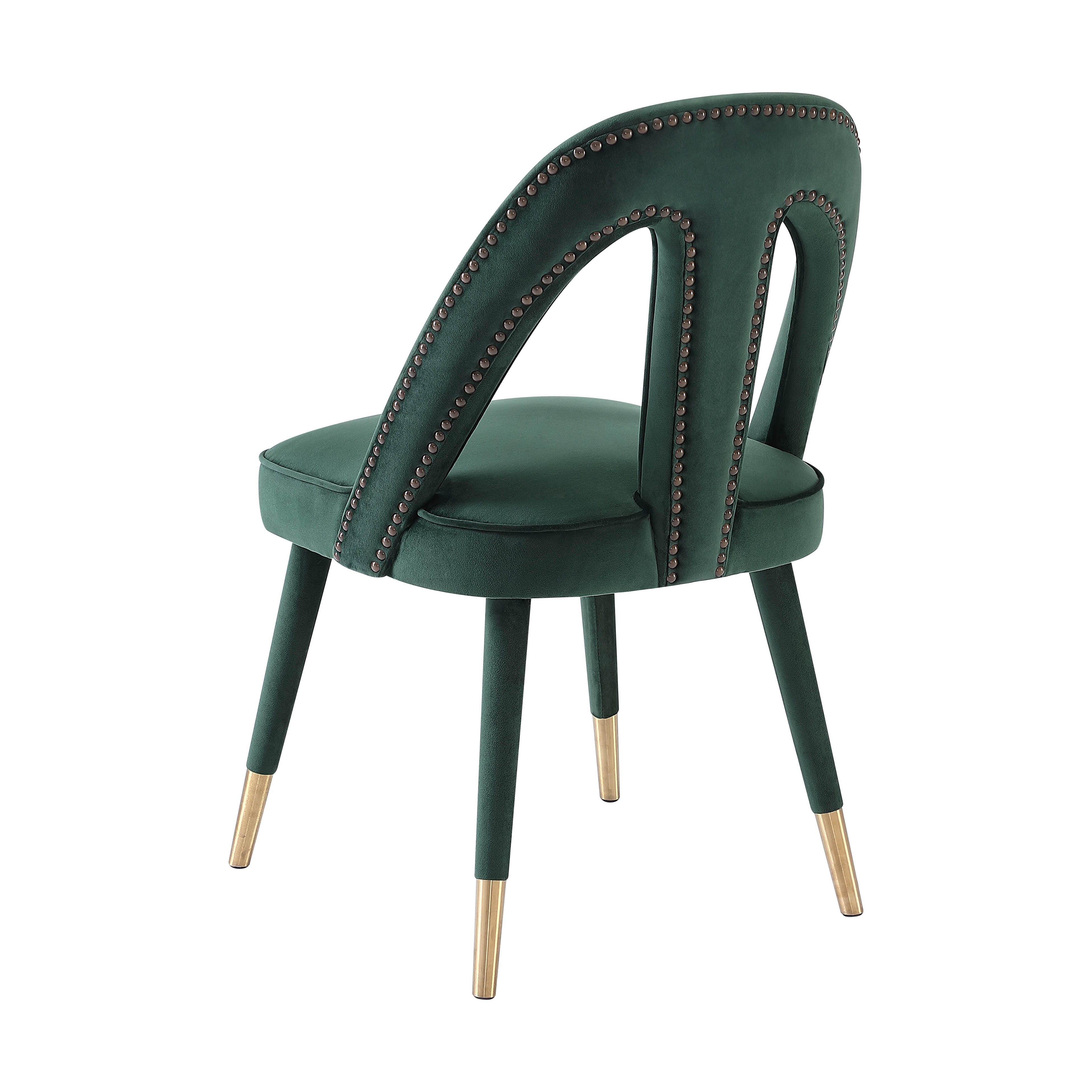 Petra Petra Forest Green Velvet Side Chair, , large
