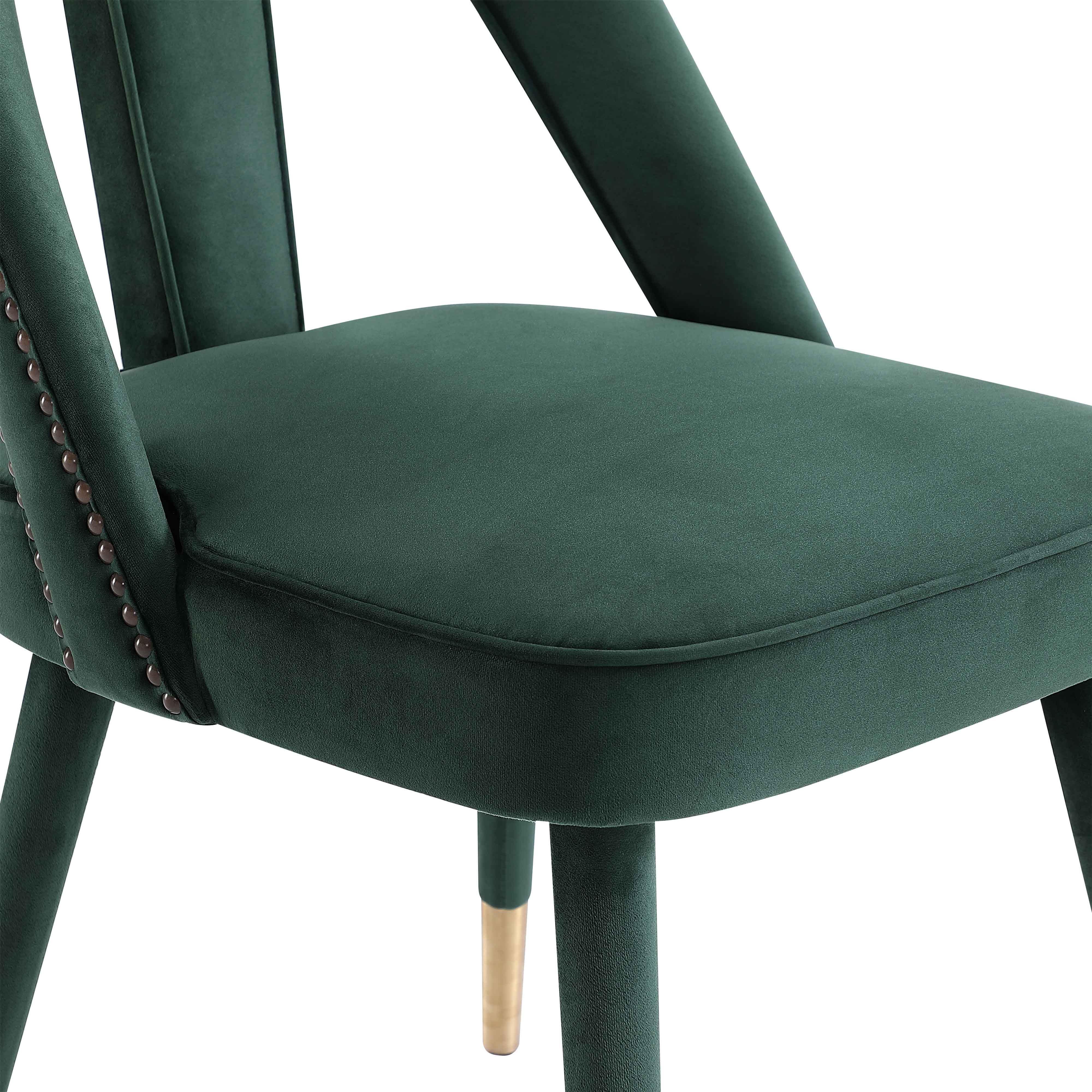 Petra Petra Forest Green Velvet Side Chair, , large