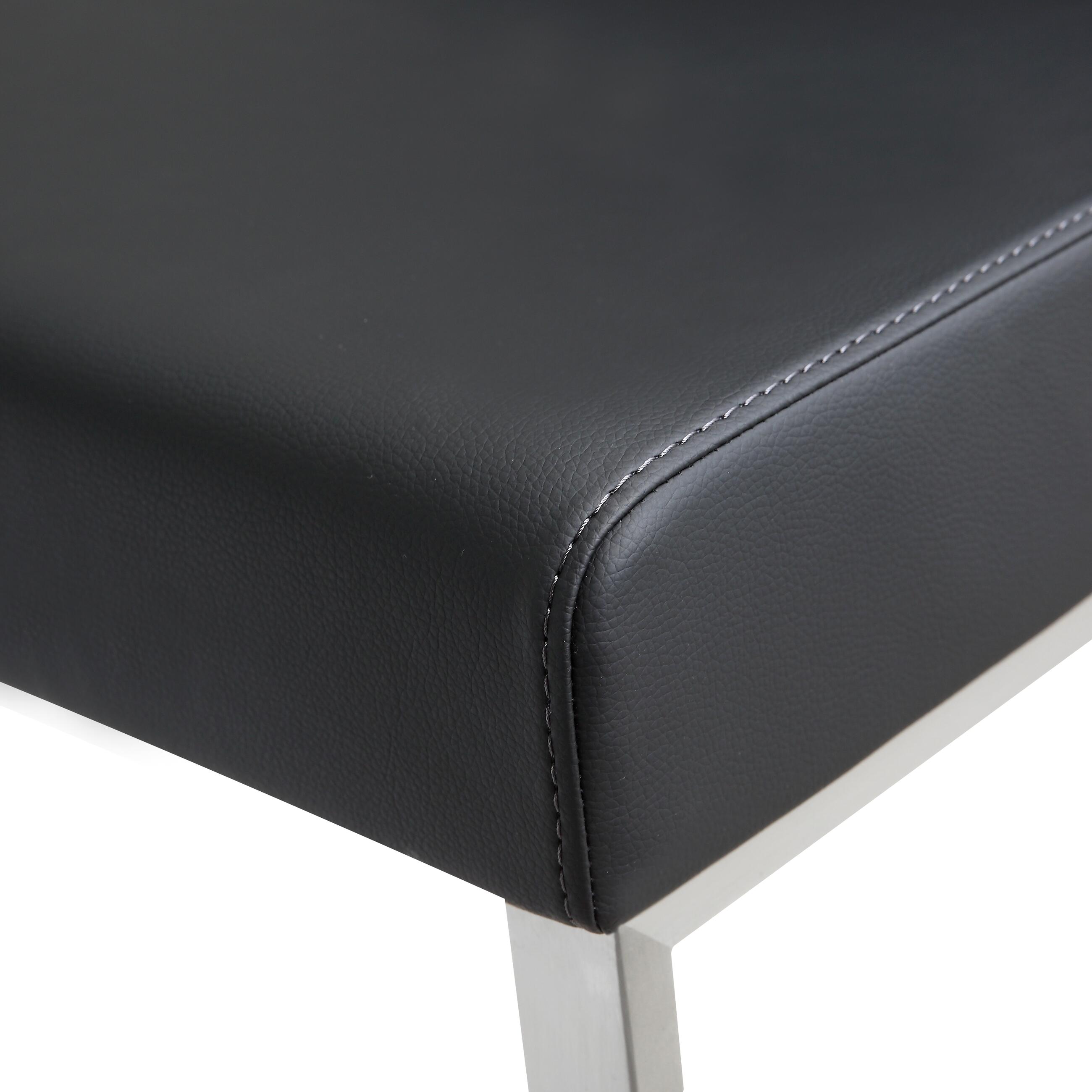 Denmark Denmark Black Stainless Steel Counter Stool (Set of 2), Black, large
