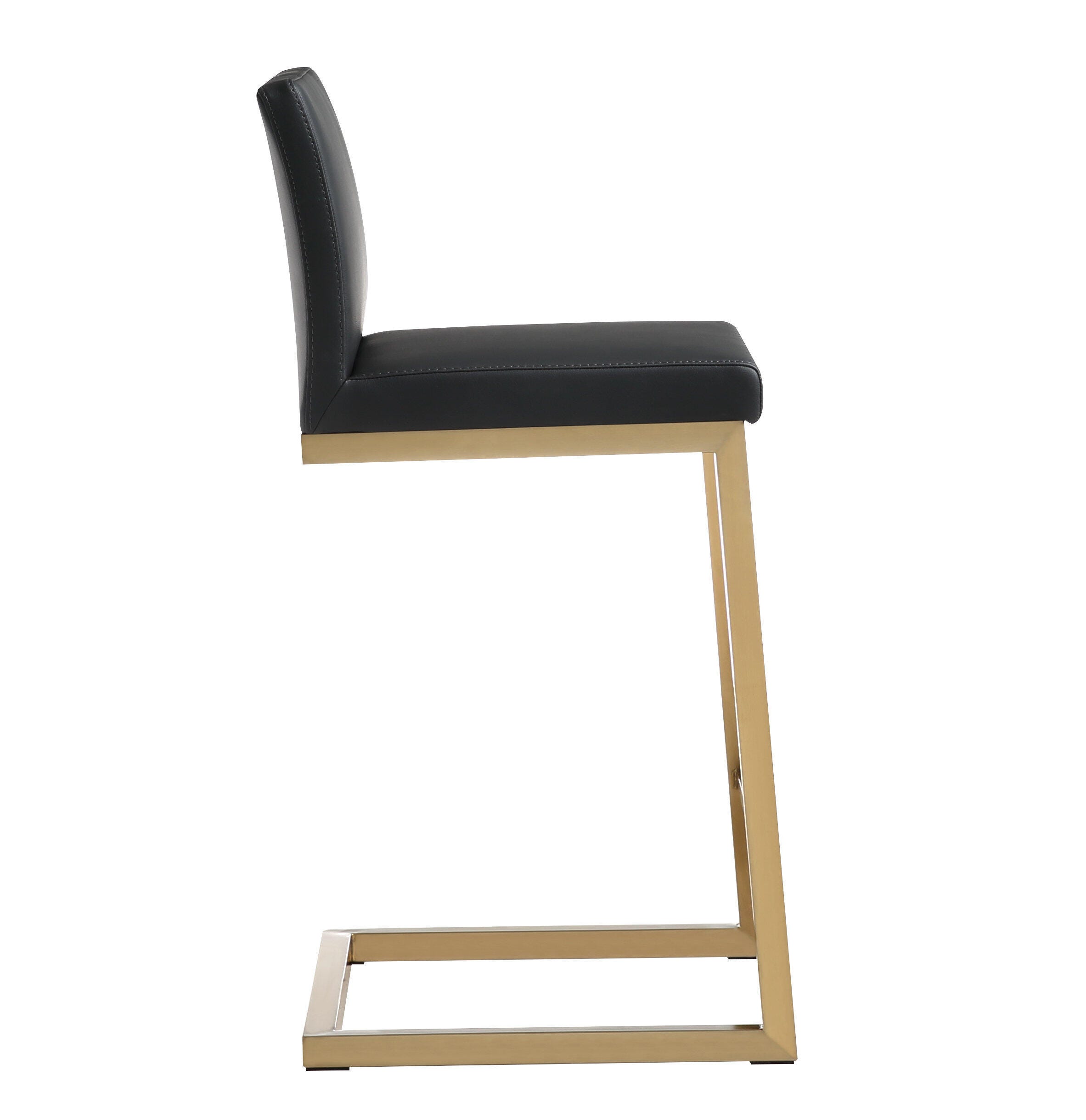 Parma Parma Black Gold Steel Counter Stool (Set of 2), Black/Gold, large