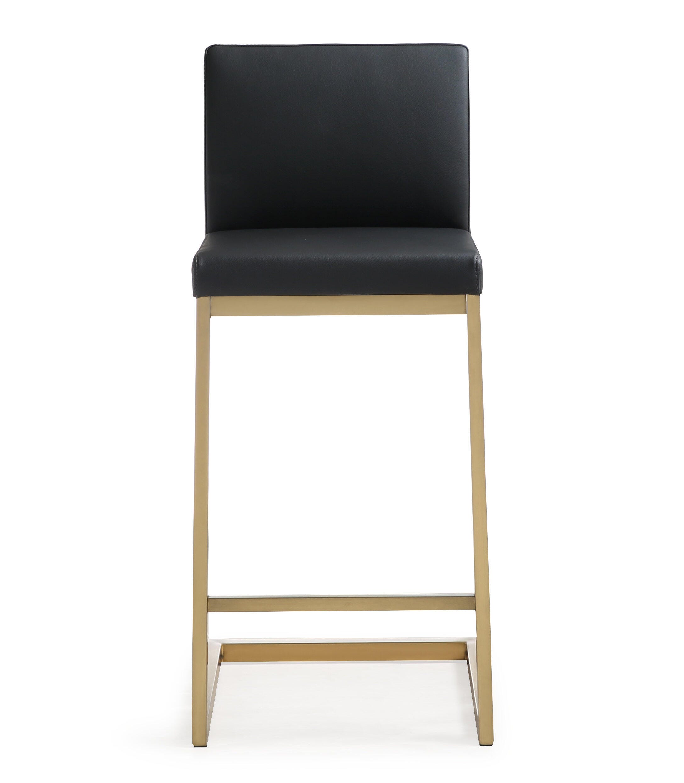 Parma Parma Black Gold Steel Counter Stool (Set of 2), Black/Gold, large