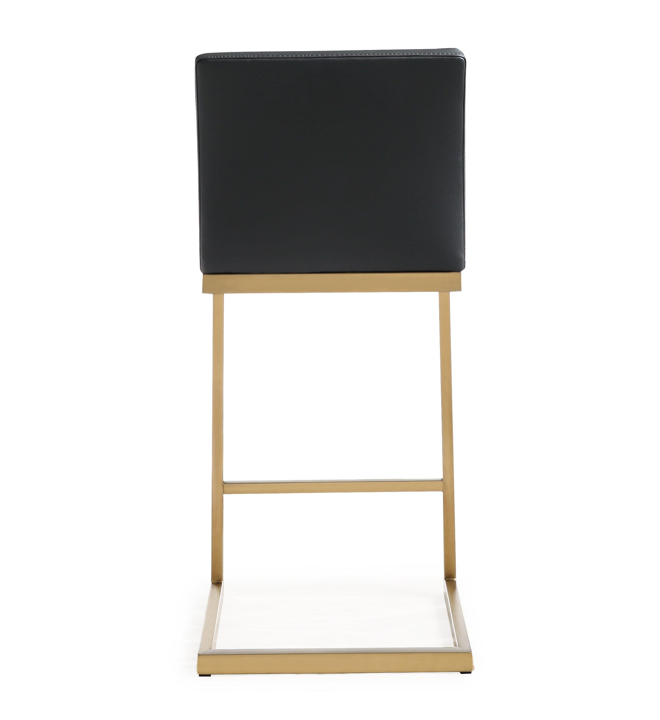 Parma Parma Black Gold Steel Counter Stool (Set of 2), Black/Gold, large