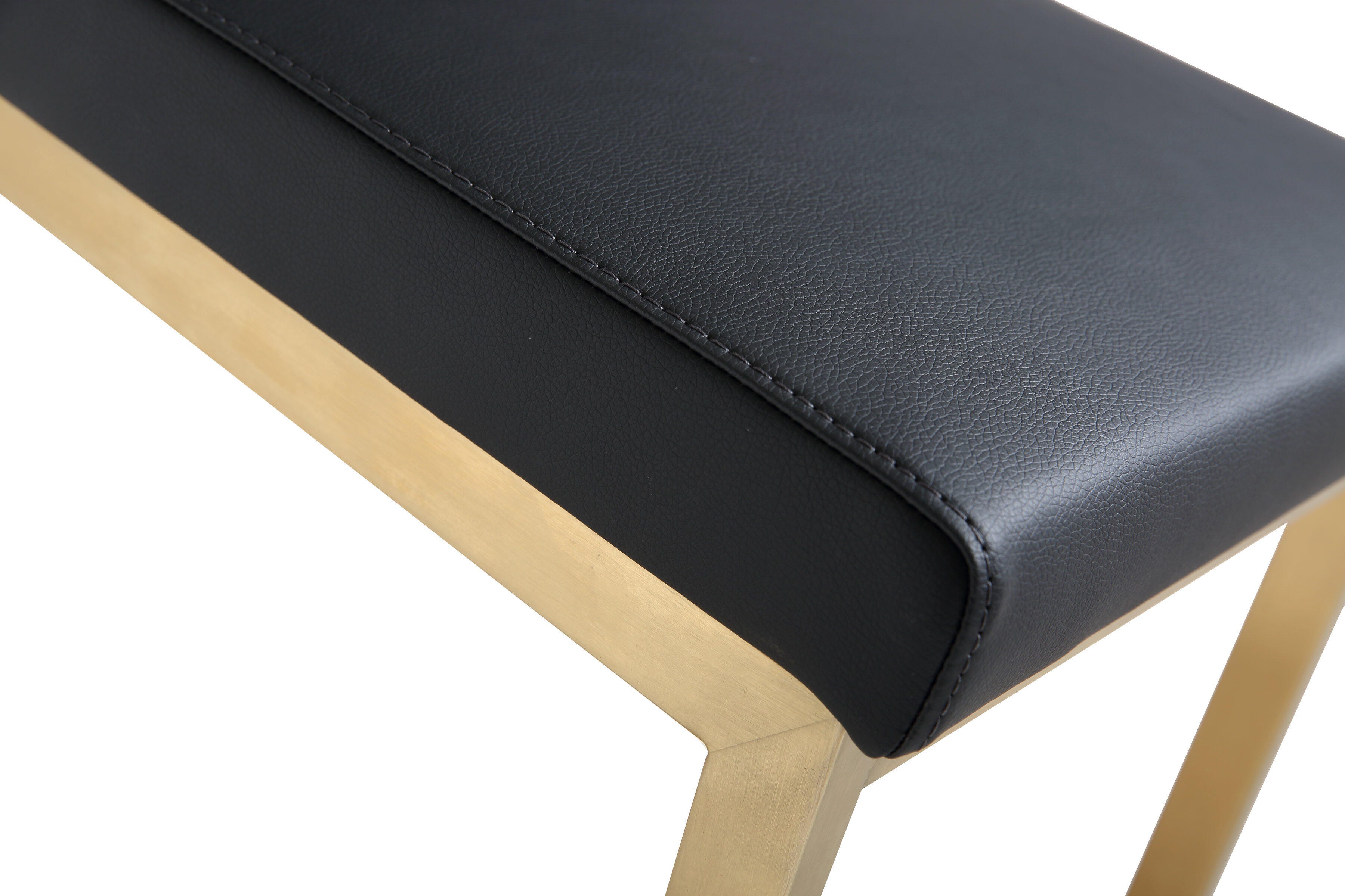 Parma Parma Black Gold Steel Counter Stool (Set of 2), Black/Gold, large