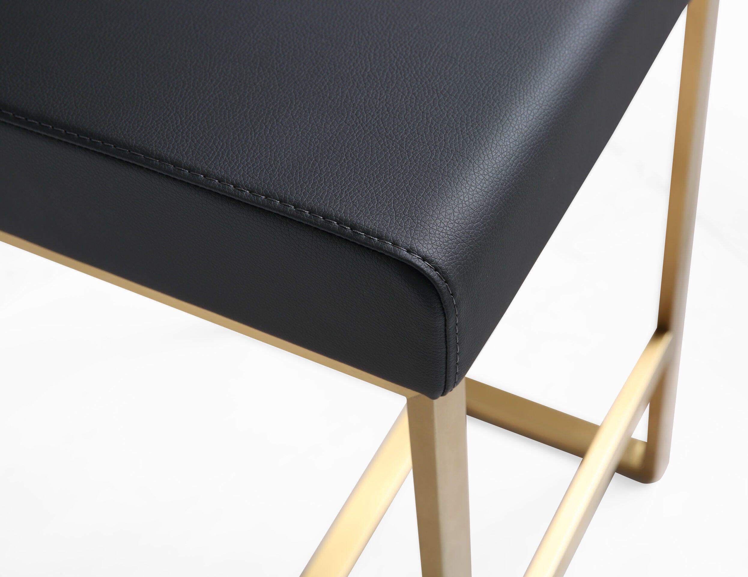 Denmark Denmark Black Gold Steel Counter Stool (Set of 2), Black, large