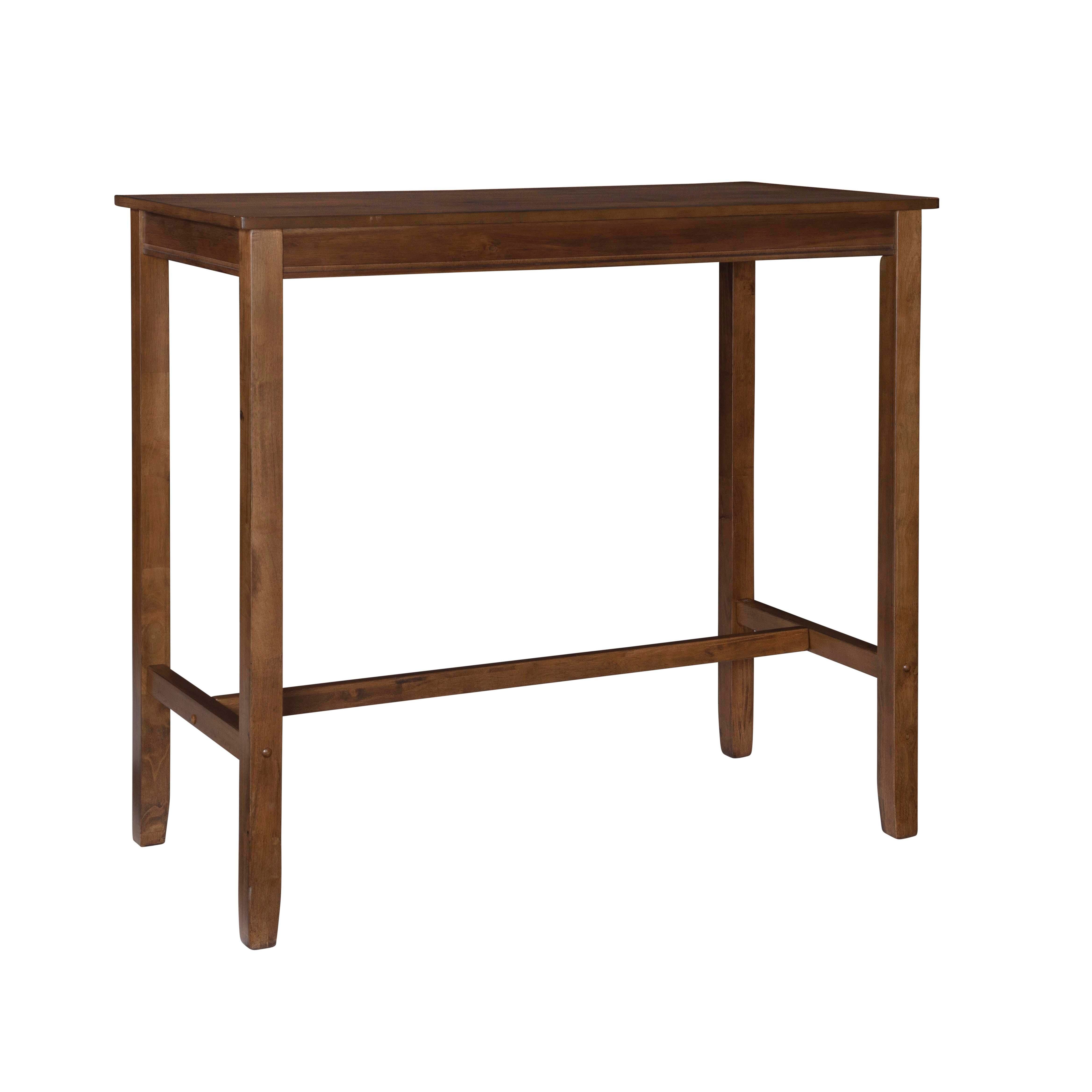 Linon Claridge Bar Height Pub Table, Rustic Brown, large