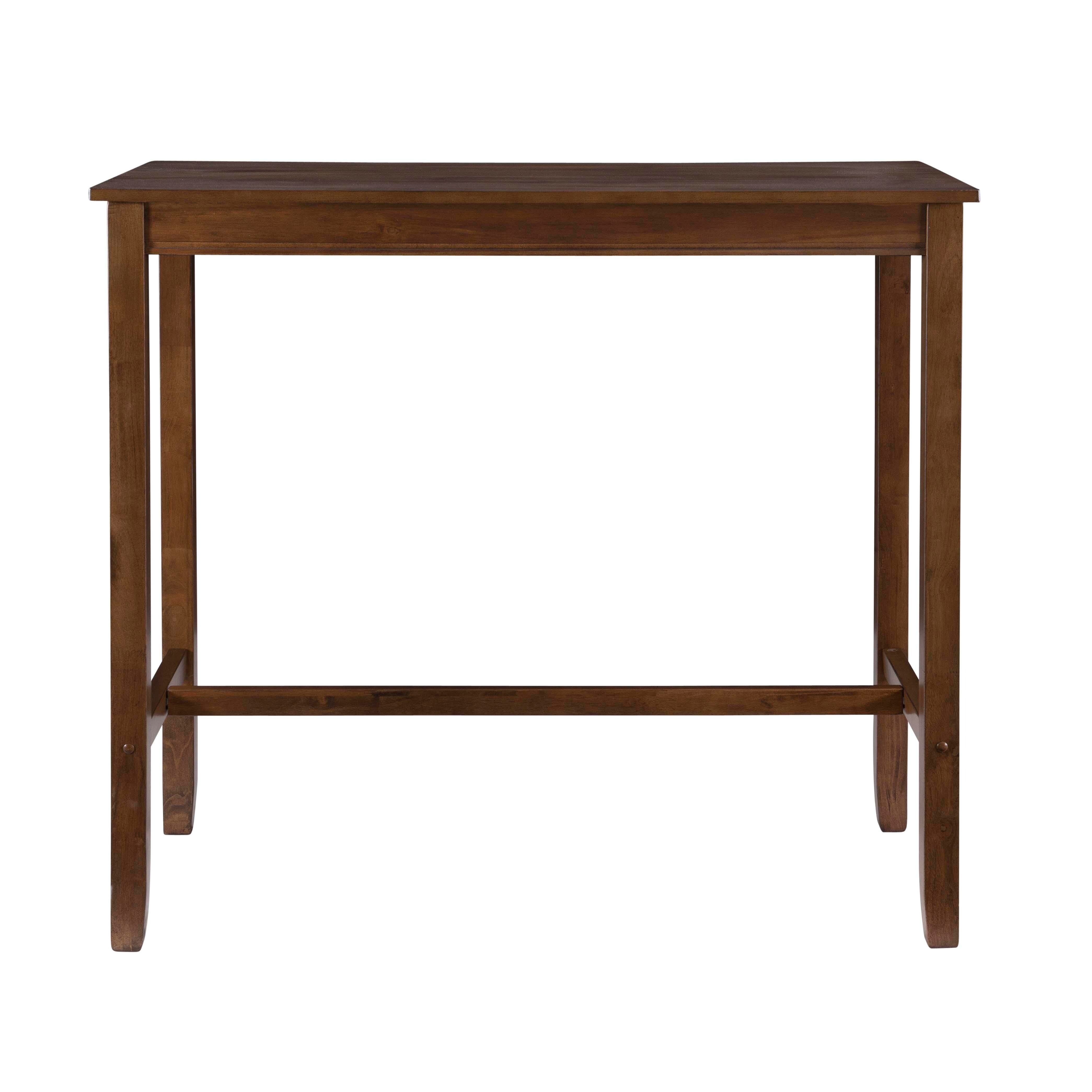 Linon Claridge Bar Height Pub Table, Rustic Brown, large
