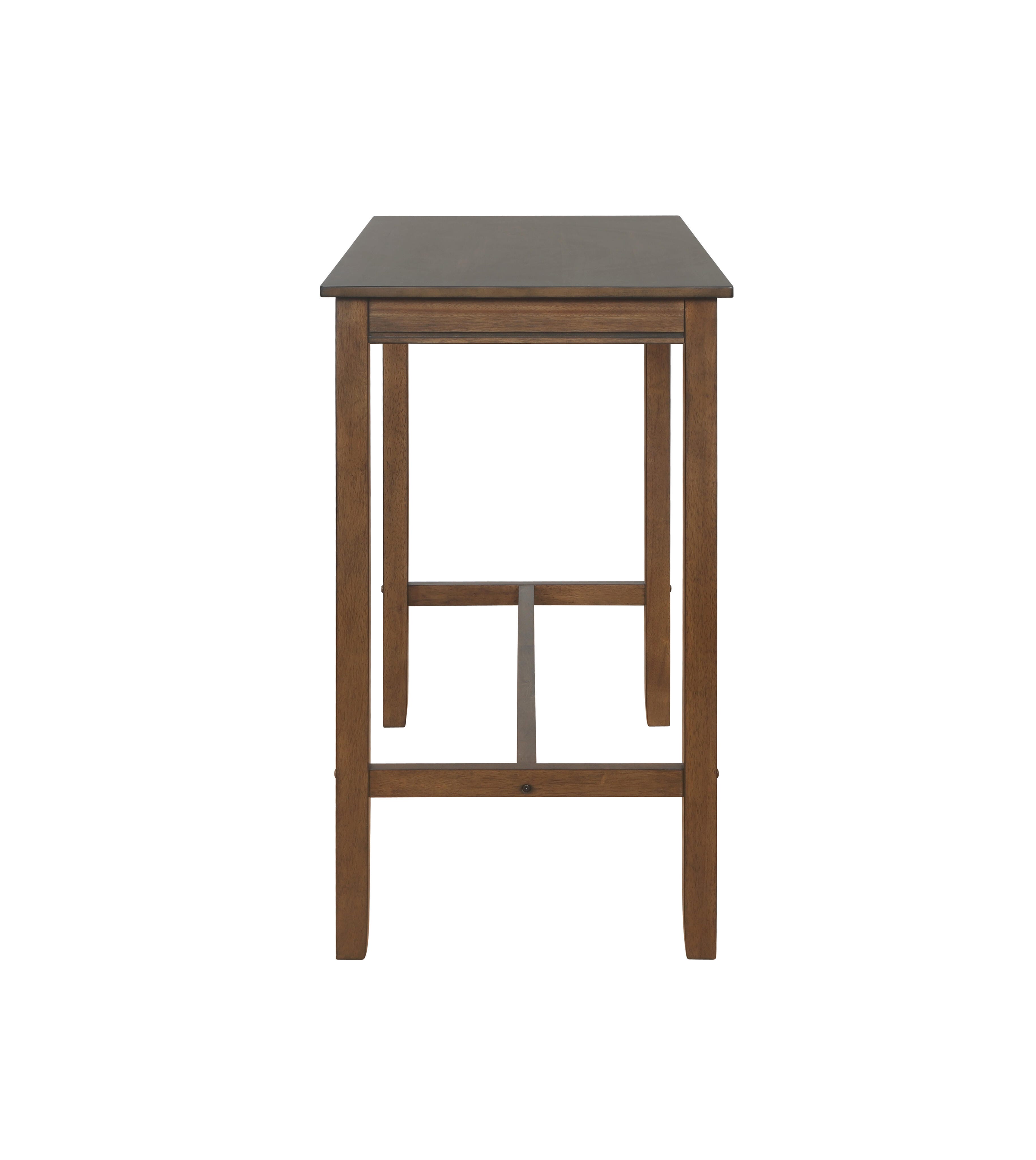Linon Claridge Bar Height Pub Table, Rustic Brown, large