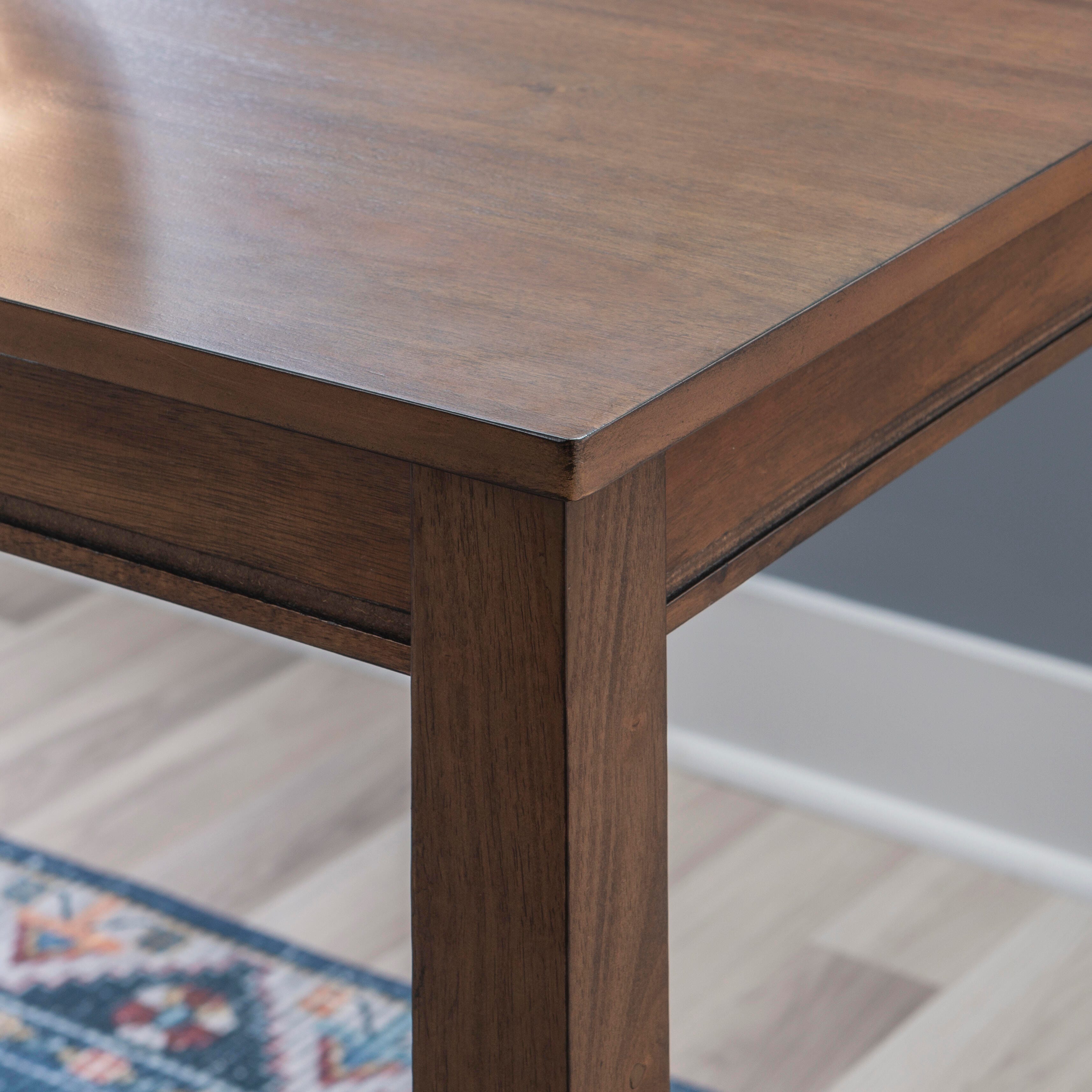 Linon Claridge Counter Height Pub Table, Rustic Brown, large