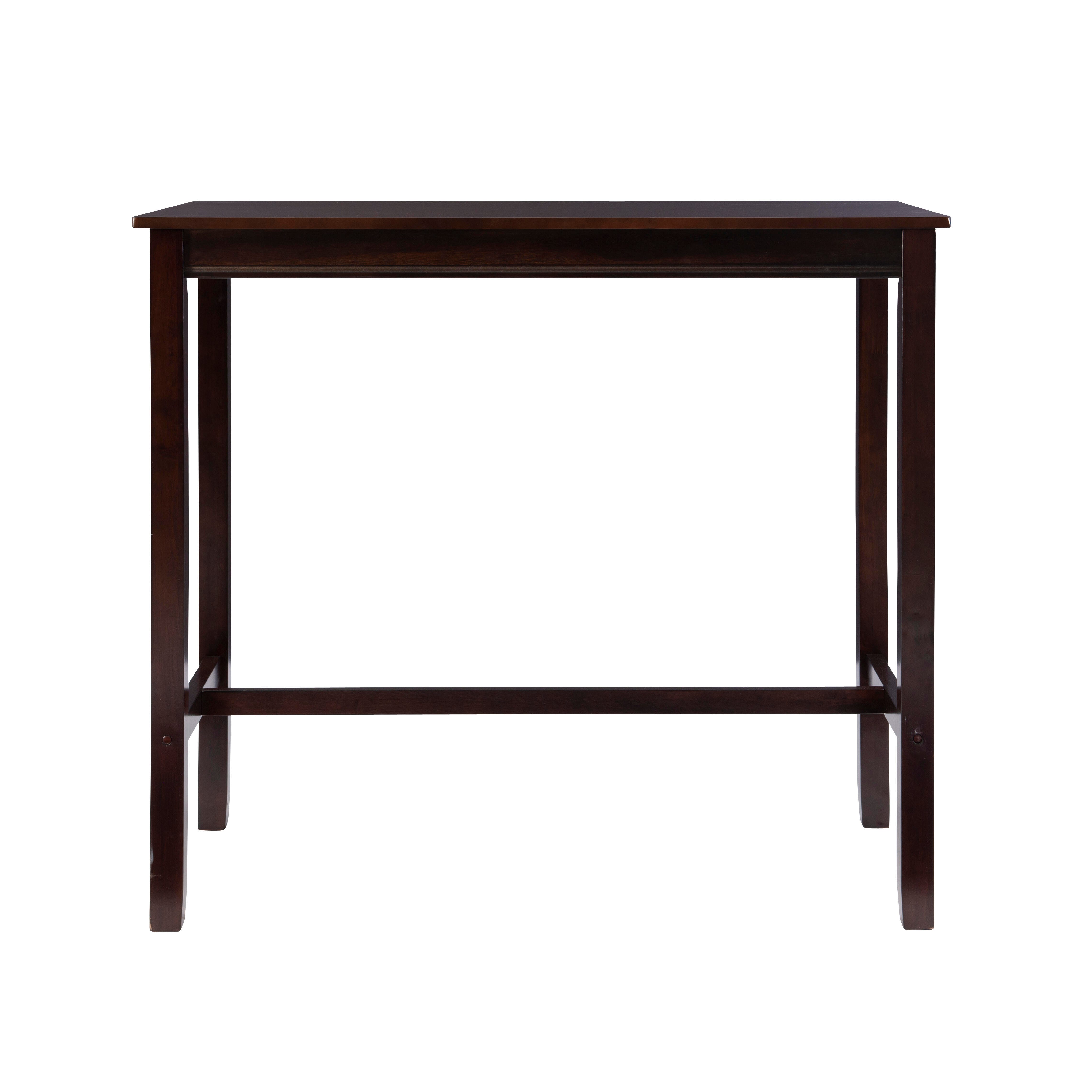 Linon Claridge Bar Height Pub Table, Manhattan Brown, large